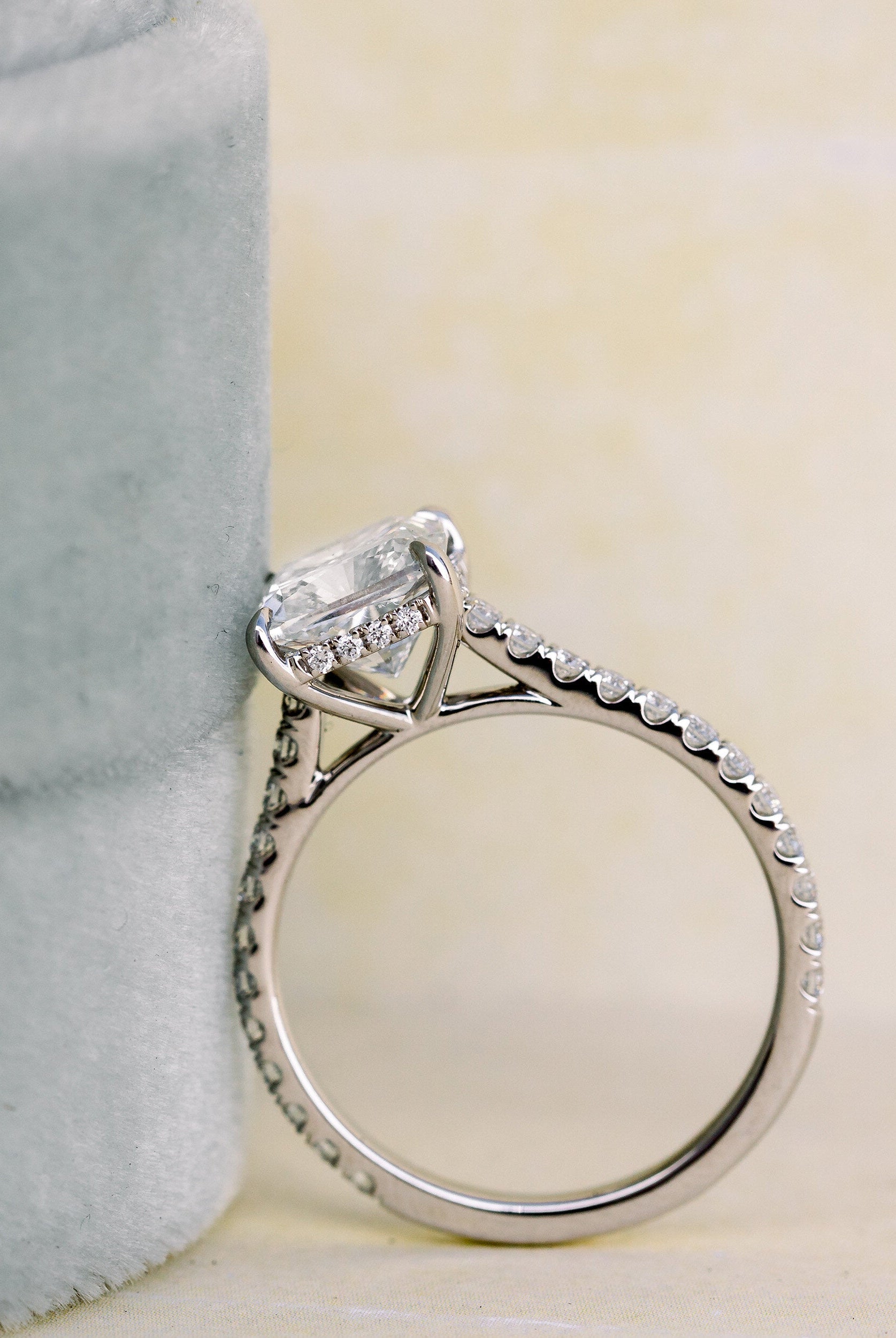 Cathedral Pave Engagement Ring