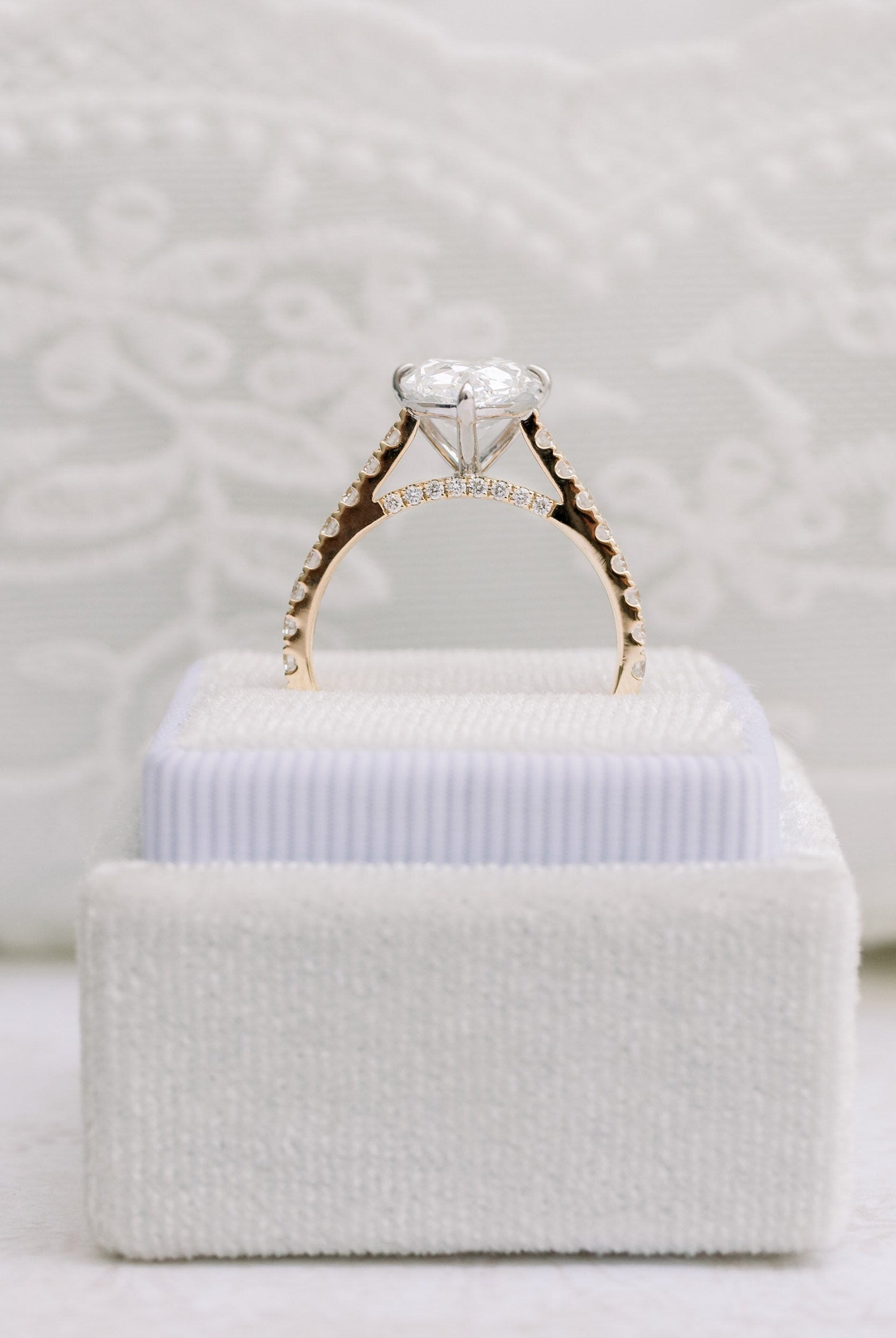 Cathedral Pave Engagement Ring