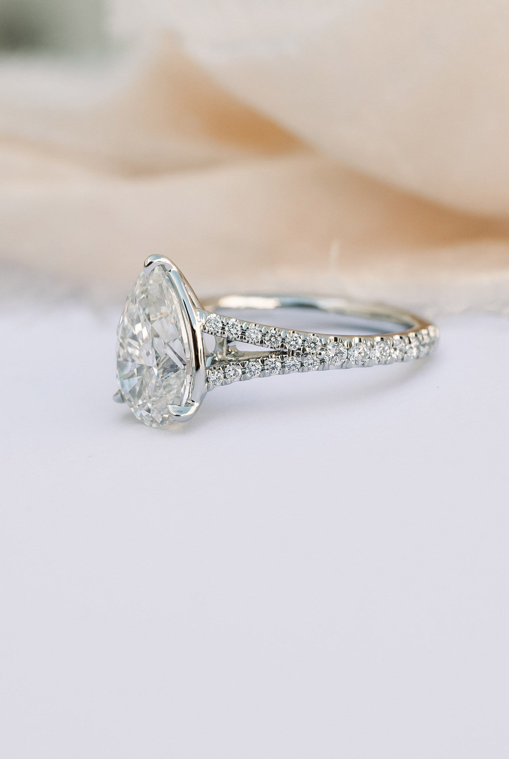 Split Shank Moissanite Ring