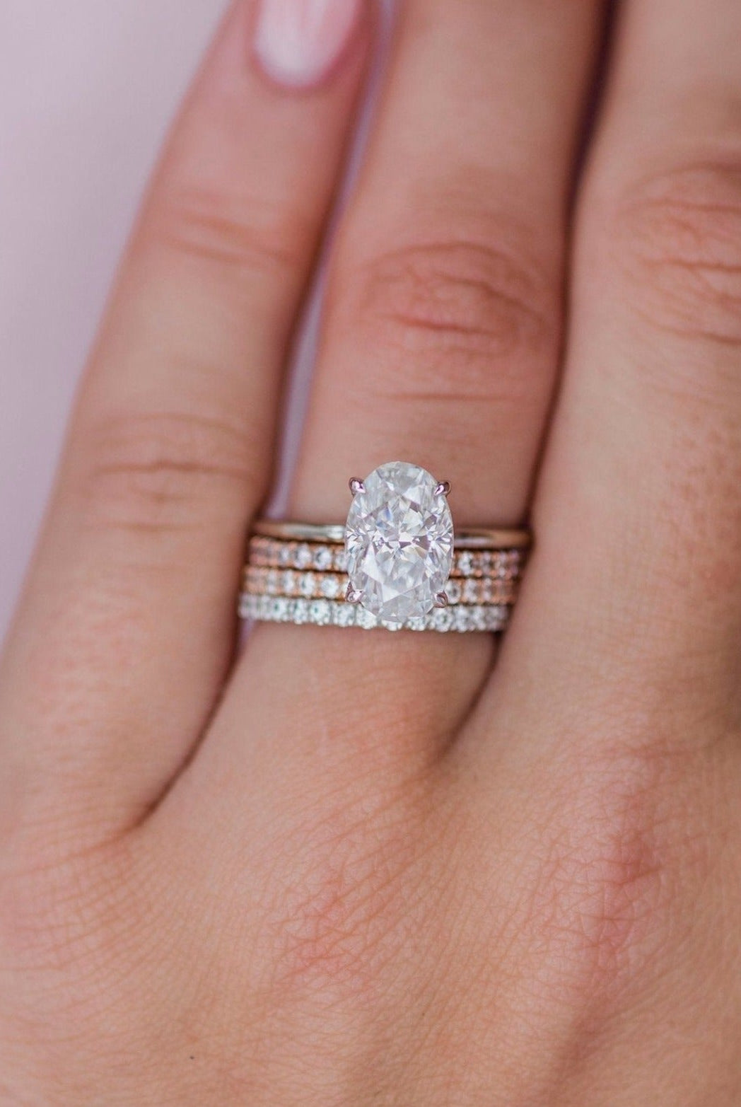 Oval Cut Moissanite Ring