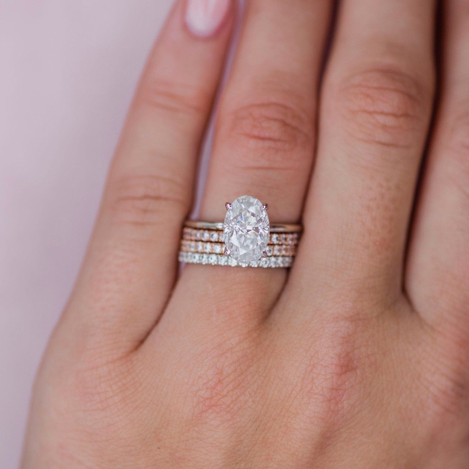 Oval Cut Moissanite Ring