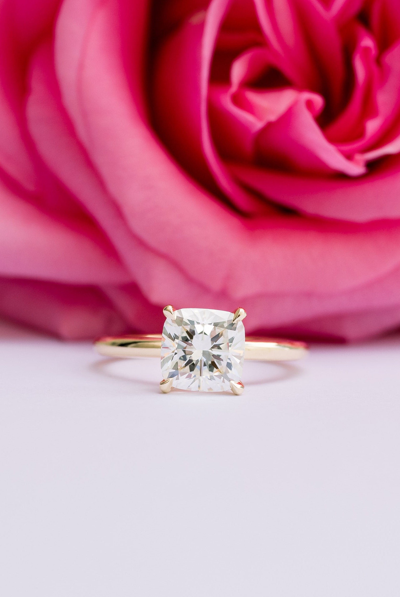 Cushion Moissanite Engagement Ring