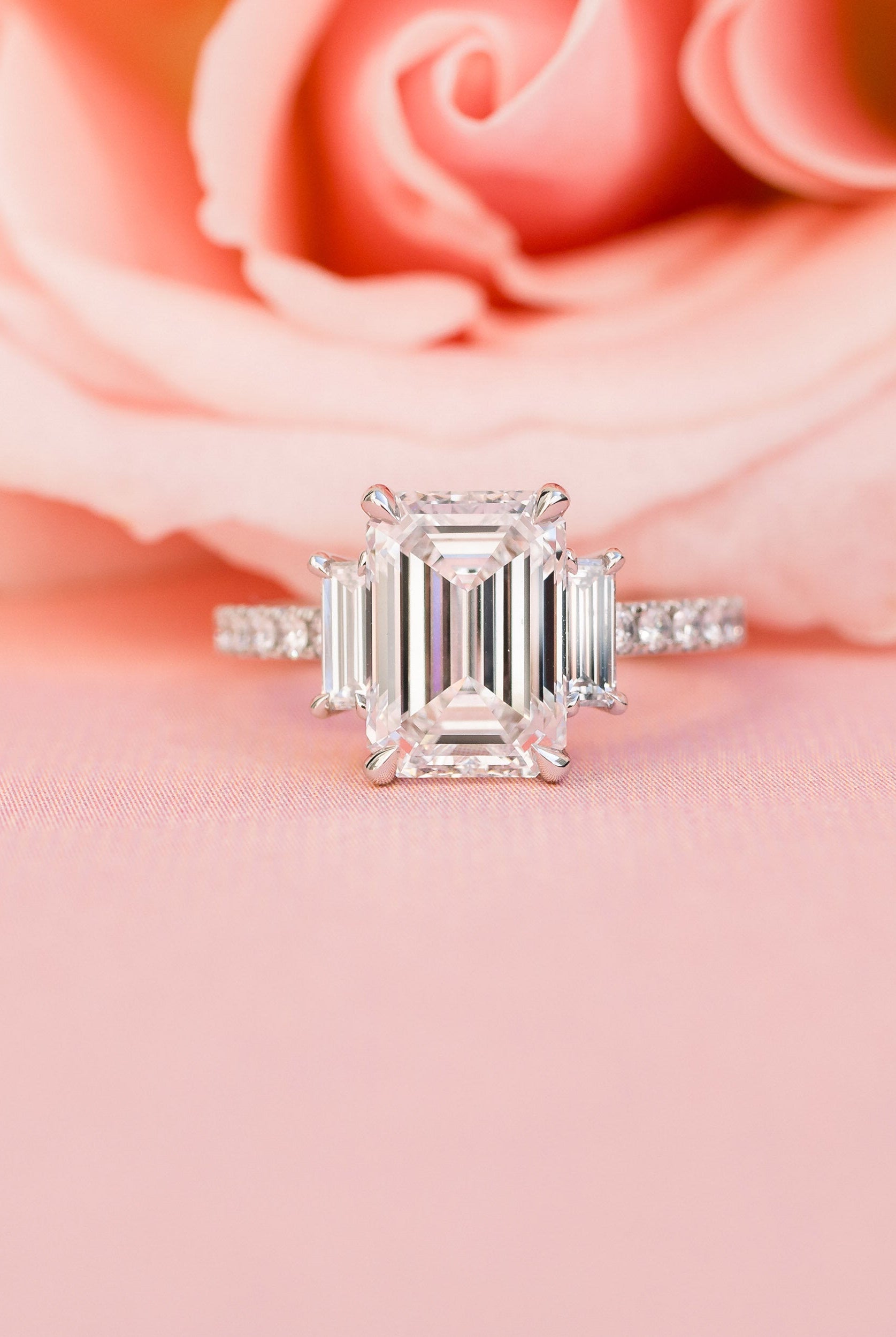 Three Stone Moissanite Ring
