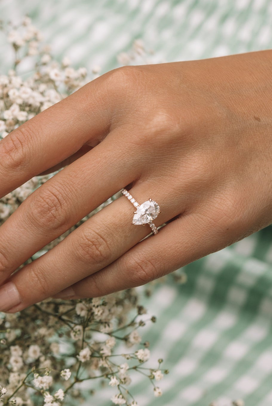Hidden Halo Moissanite Ring