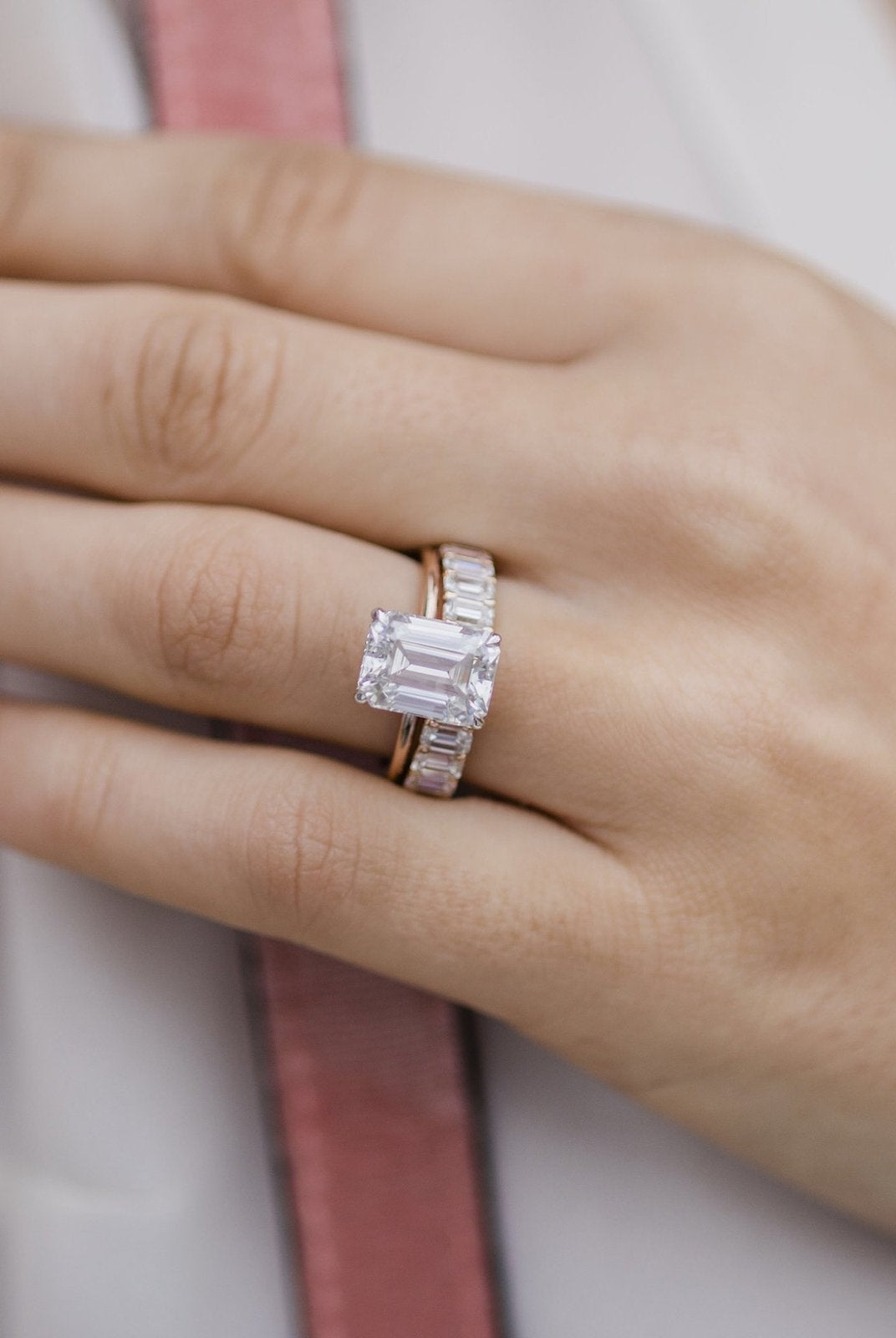 Hidden Halo Moissanite Ring
