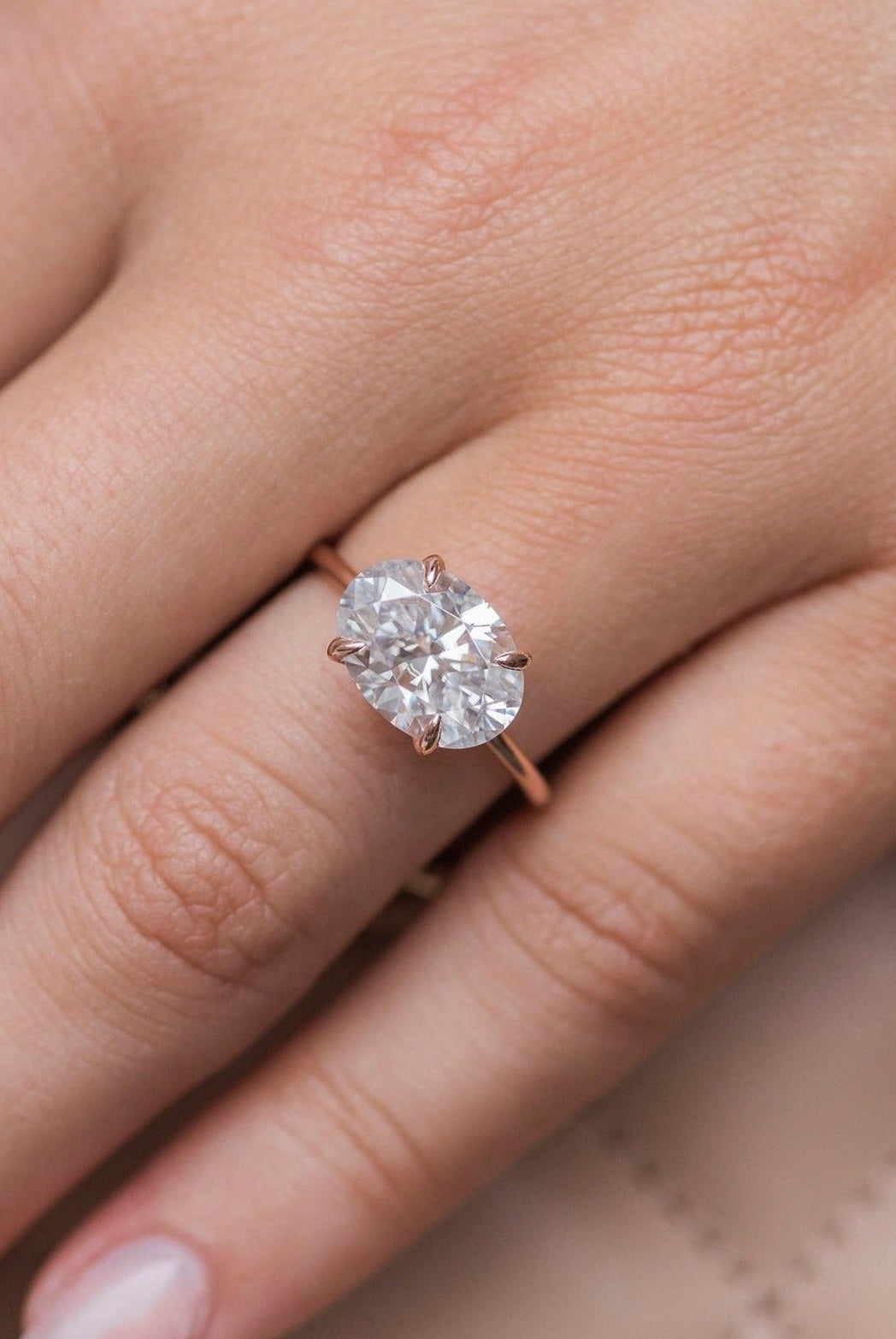 East West Moissanite Ring