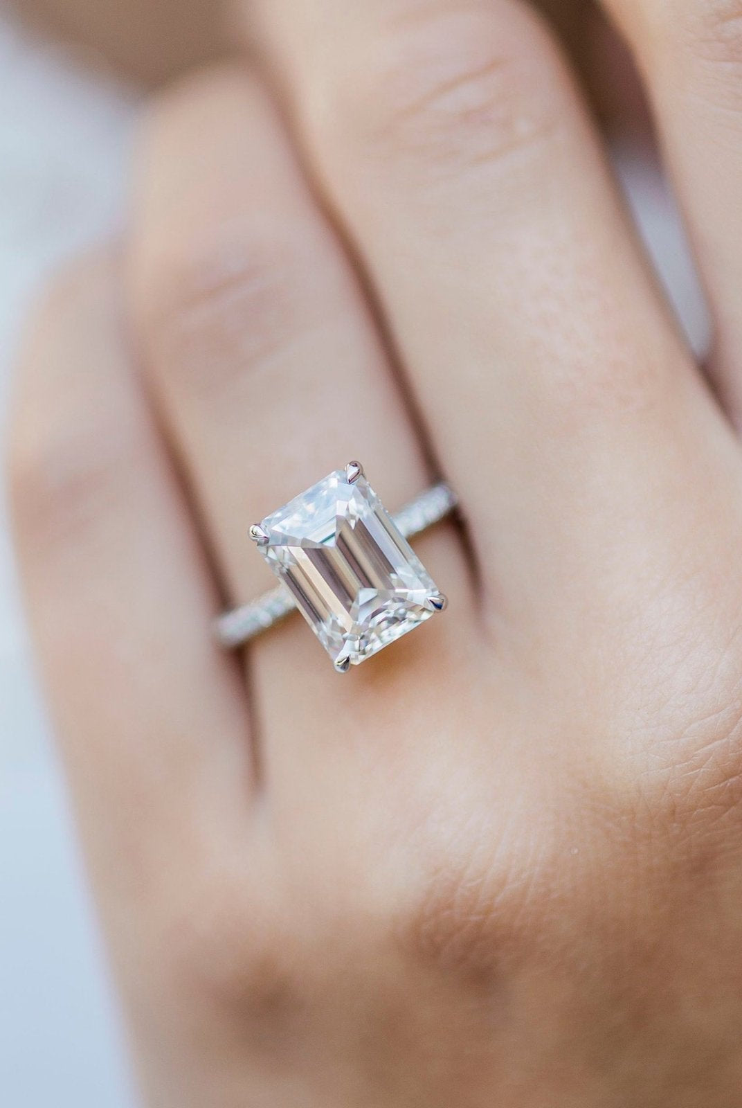 Hidden Halo Moissanite Ring