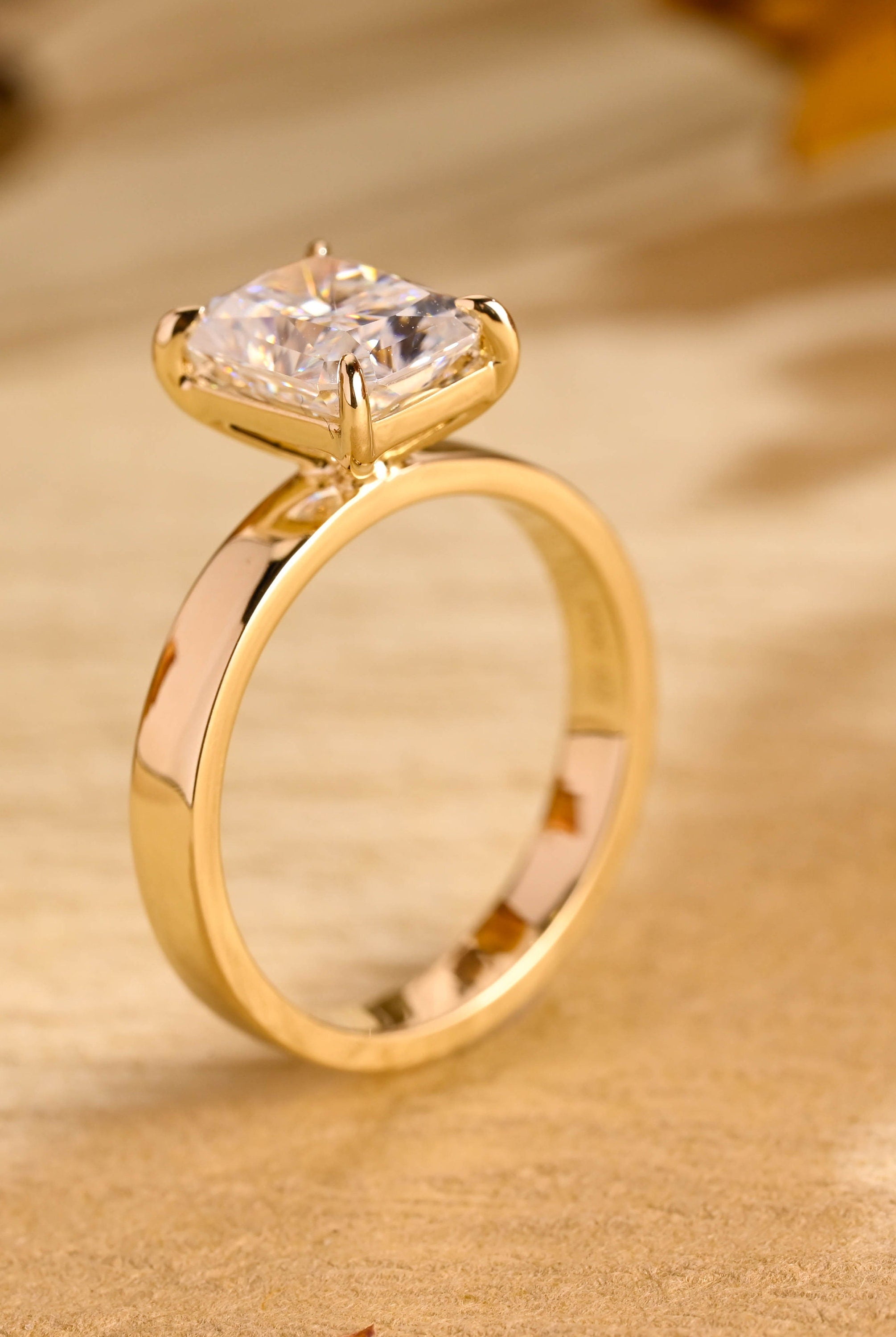sustainable engagement rings moissanite USA