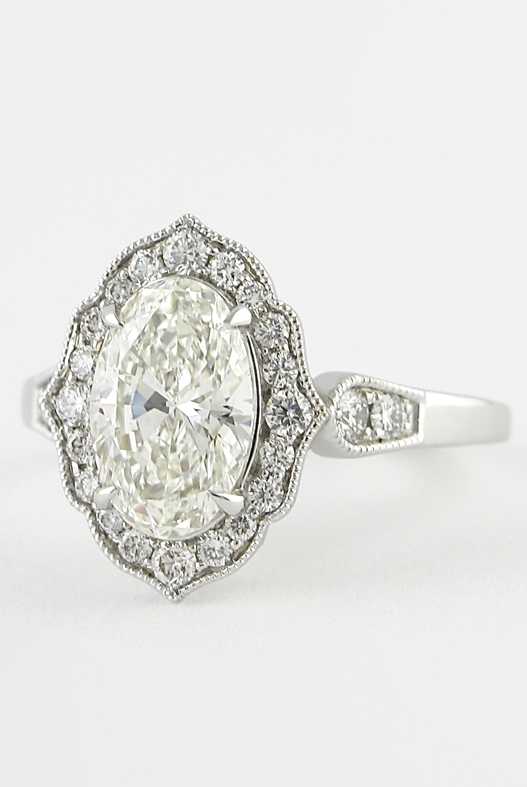 Vintage Moissanite Engagement Ring