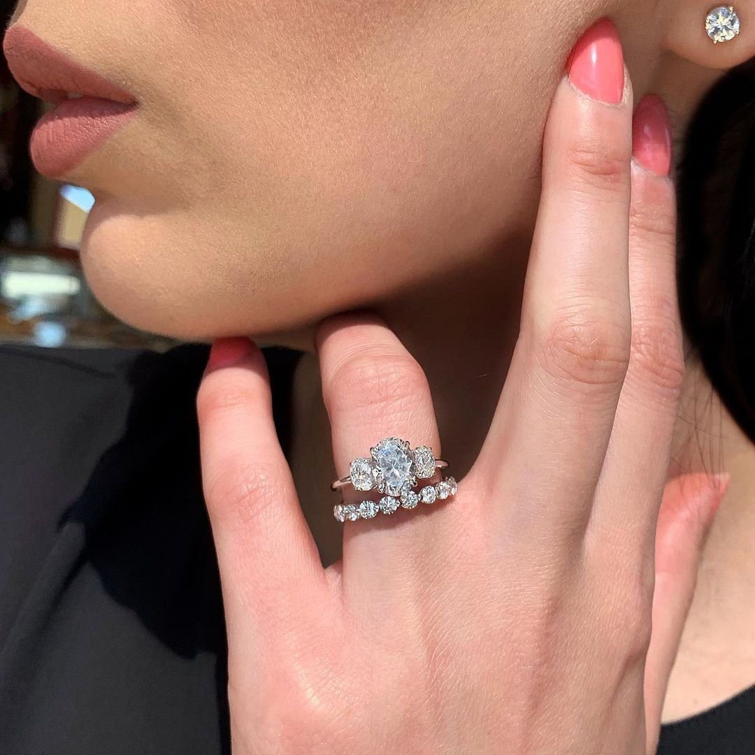 Oval Moissanite Engagement Ring