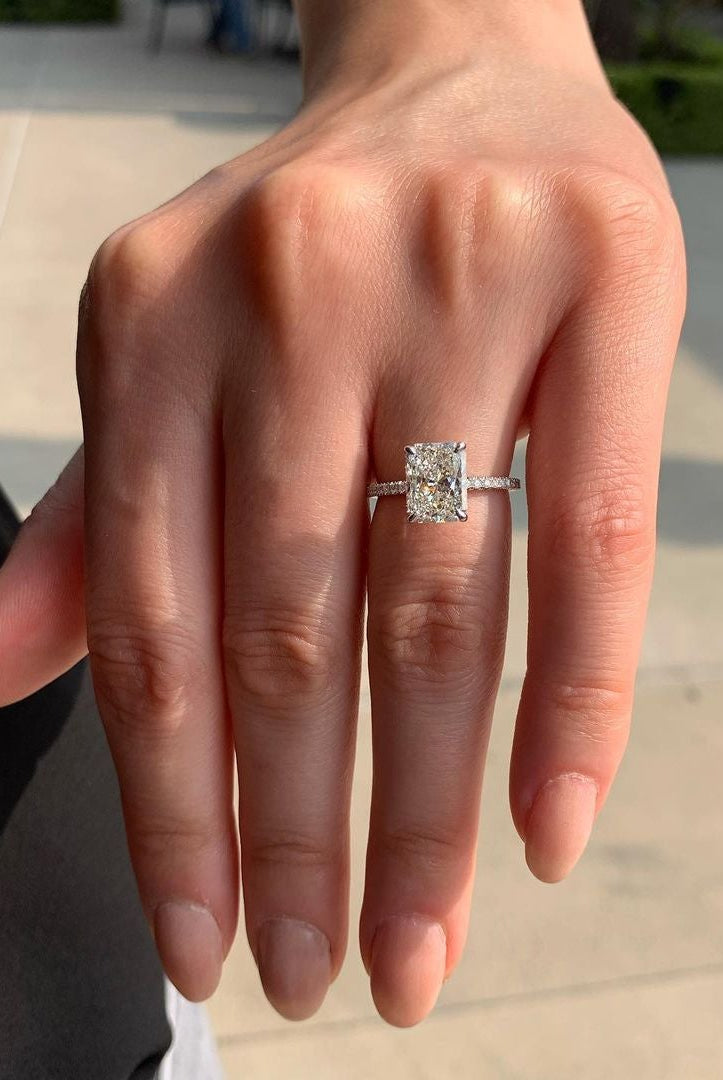 Hidden Halo Moissanite Ring
