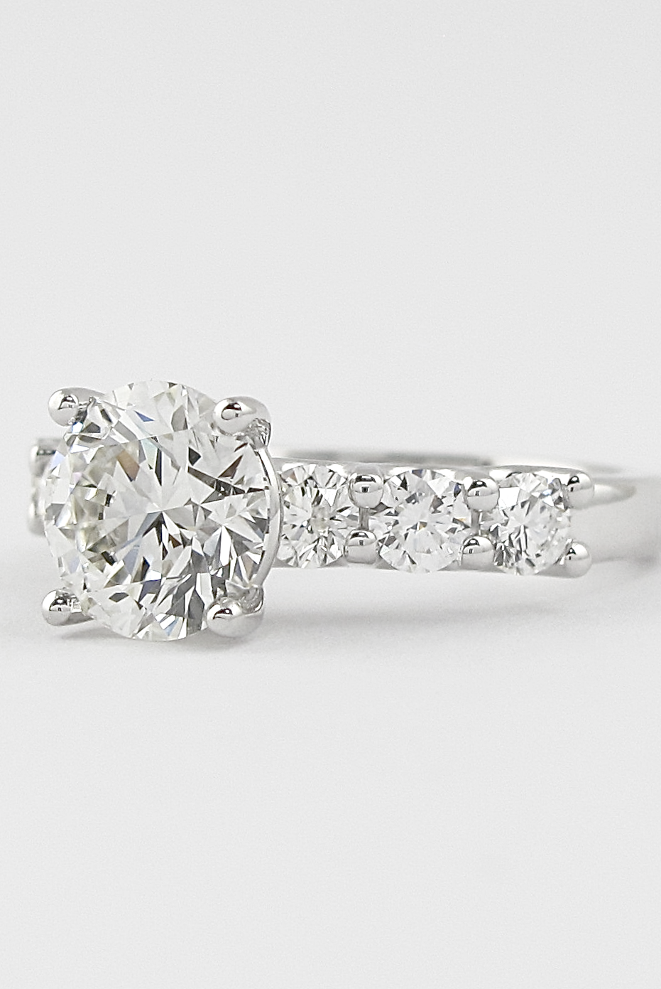 Pave Moissanite Engagement Ring