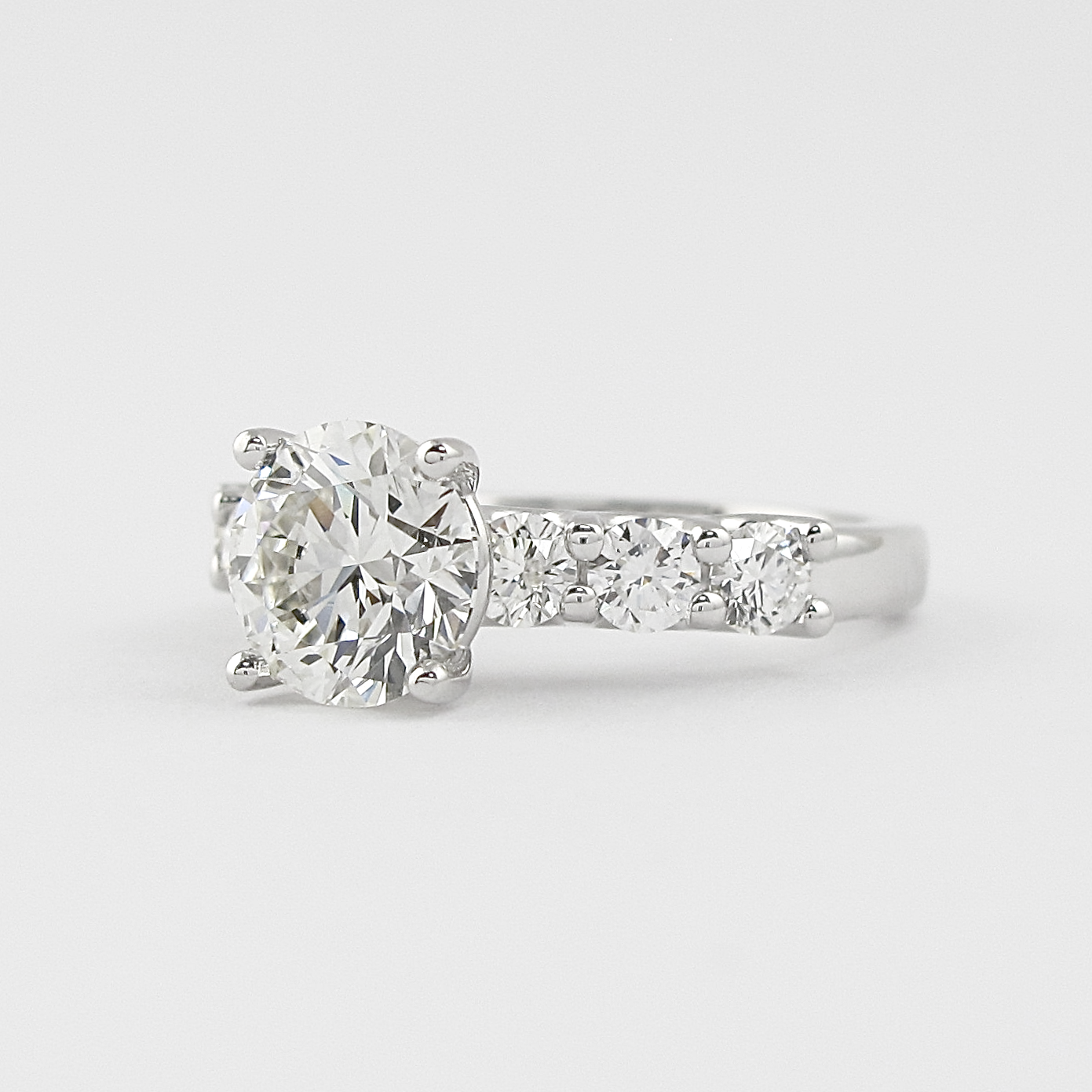 Pave Moissanite Engagement Ring