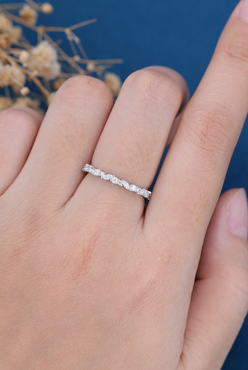 1-70-ct-marquise-round-shaped-moissanite-half-eternity-wedding-band