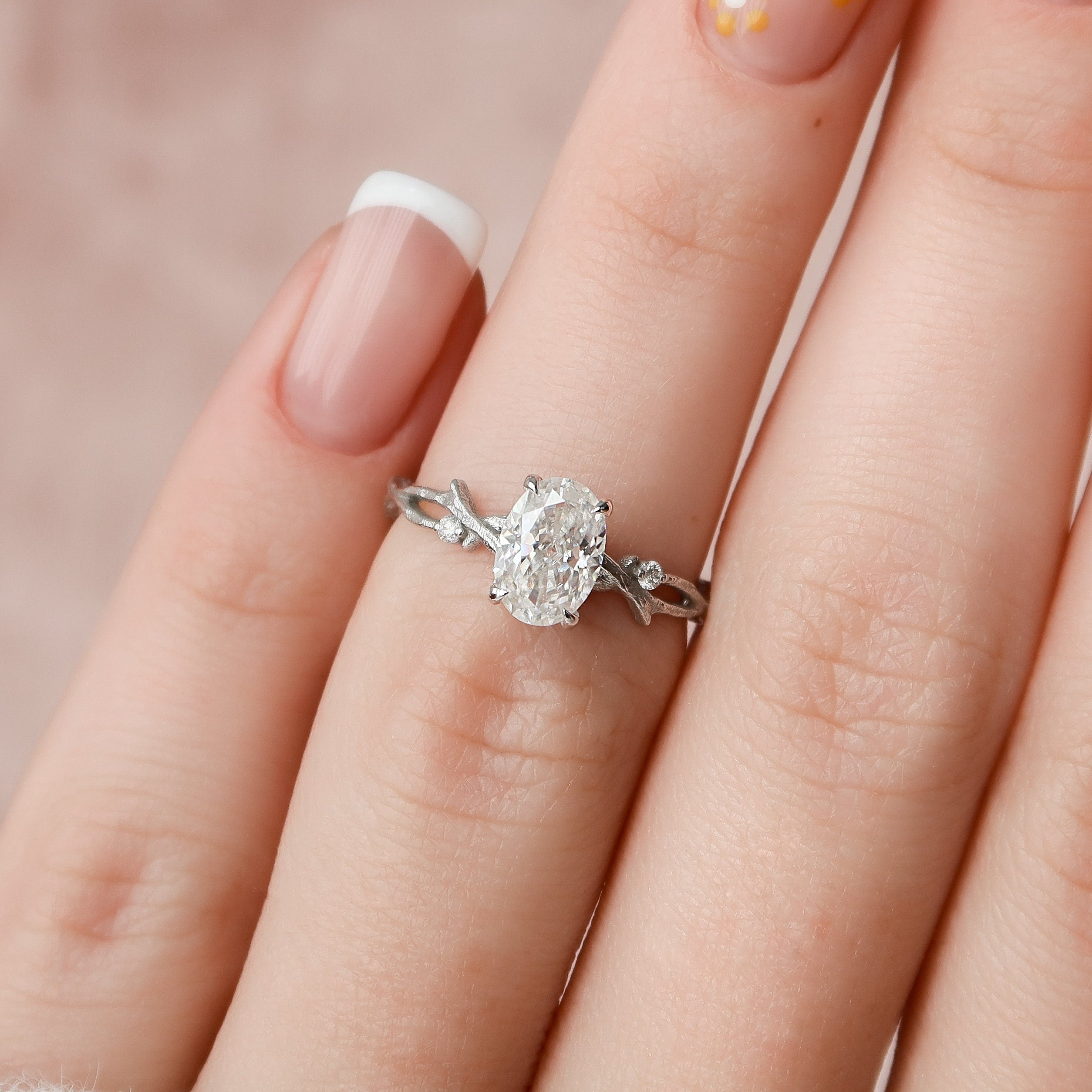 Solid Gold Moissanite Ring