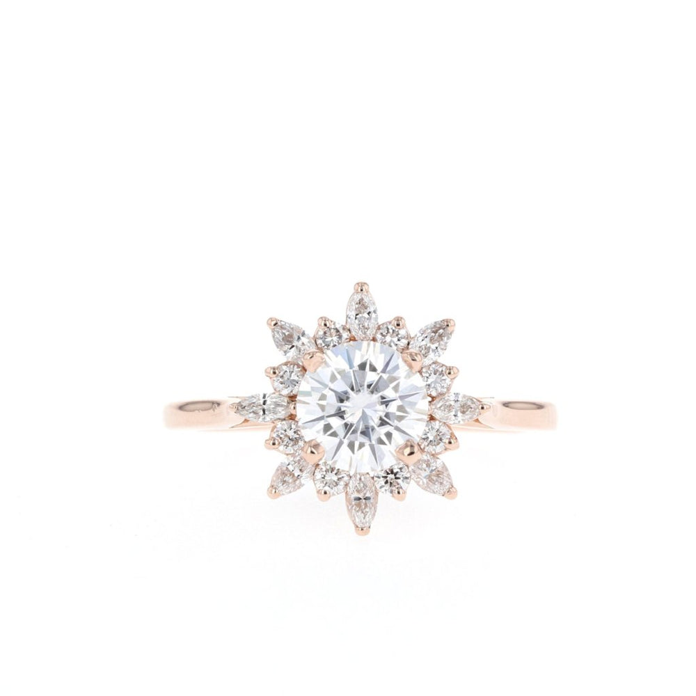 Solid Gold Moissanite Ring