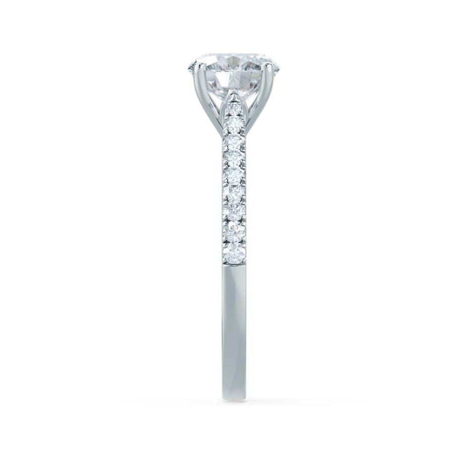 Pave Band Moissanite Ring