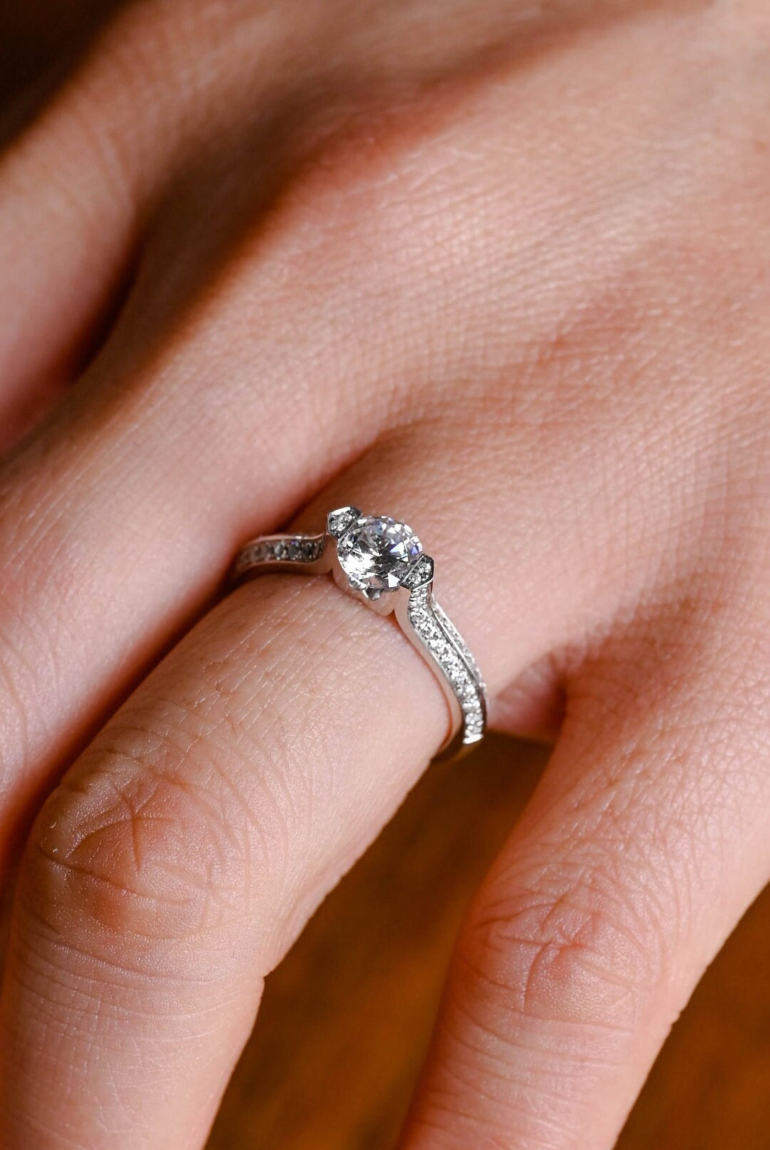 Diamond Accent Moissanite Ring
