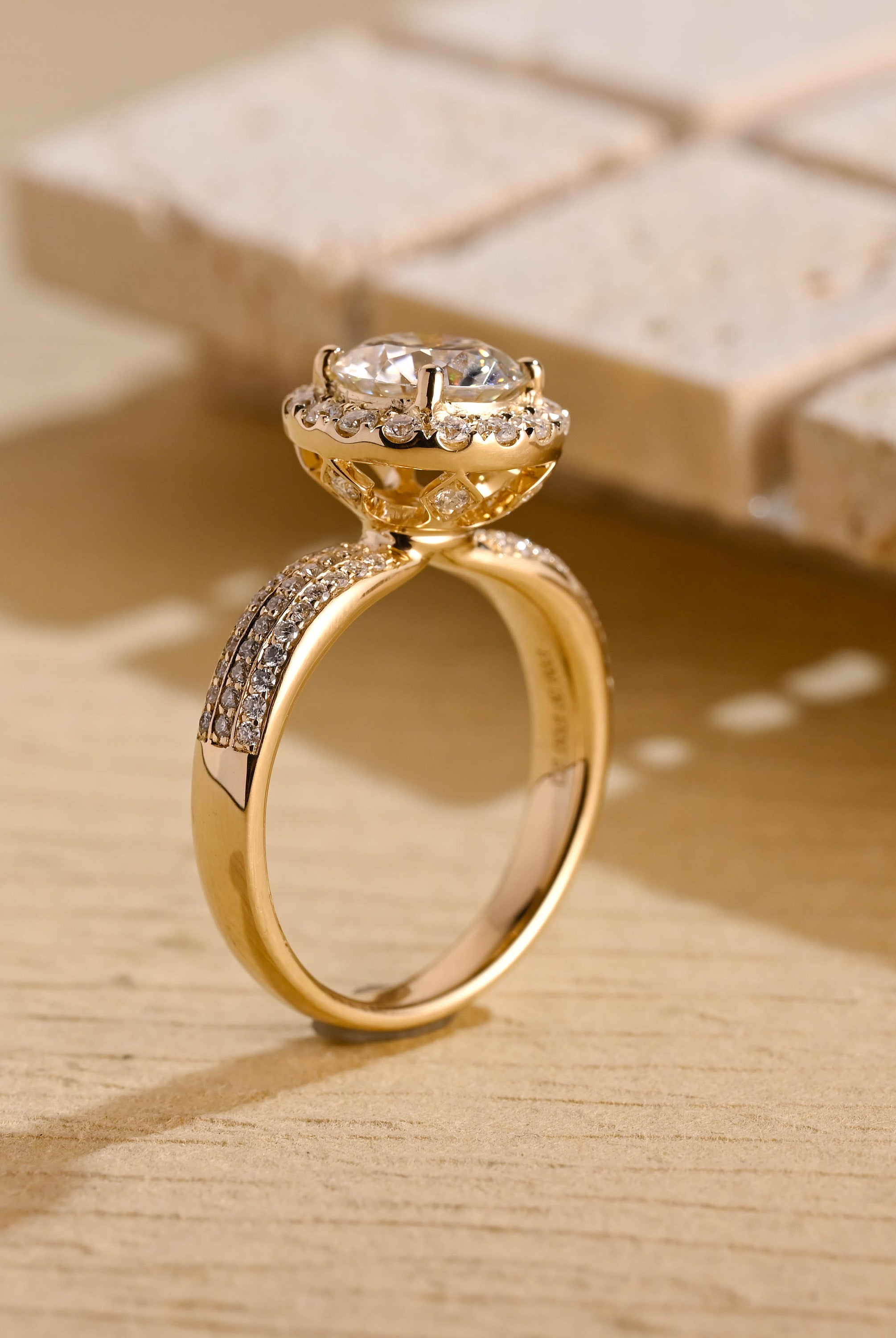 Shop Halo Moissanite Engagement Rings USA