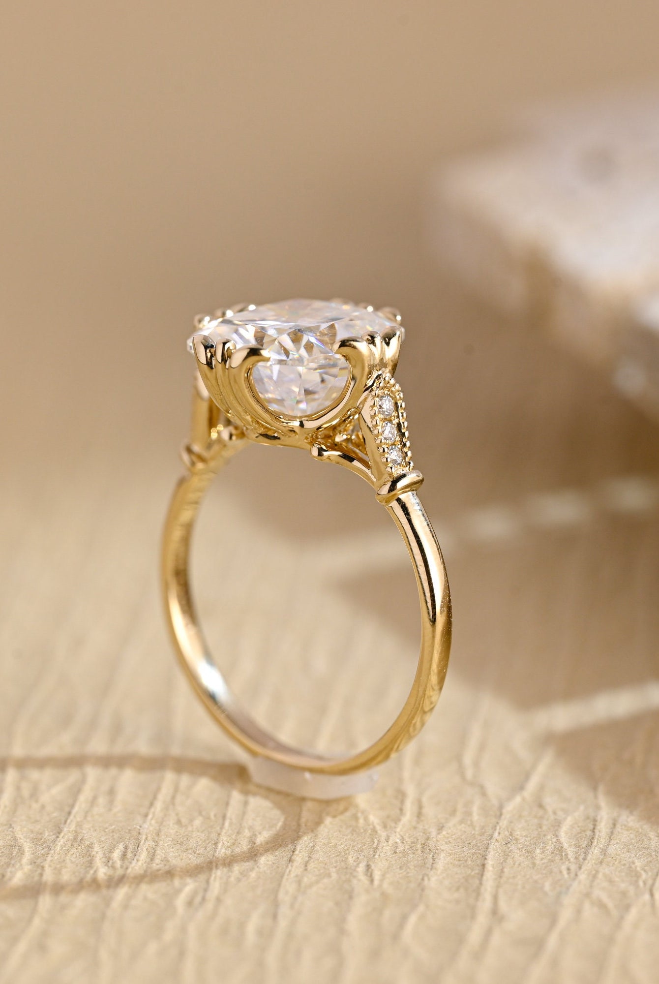 White Gold Moissanite Ring