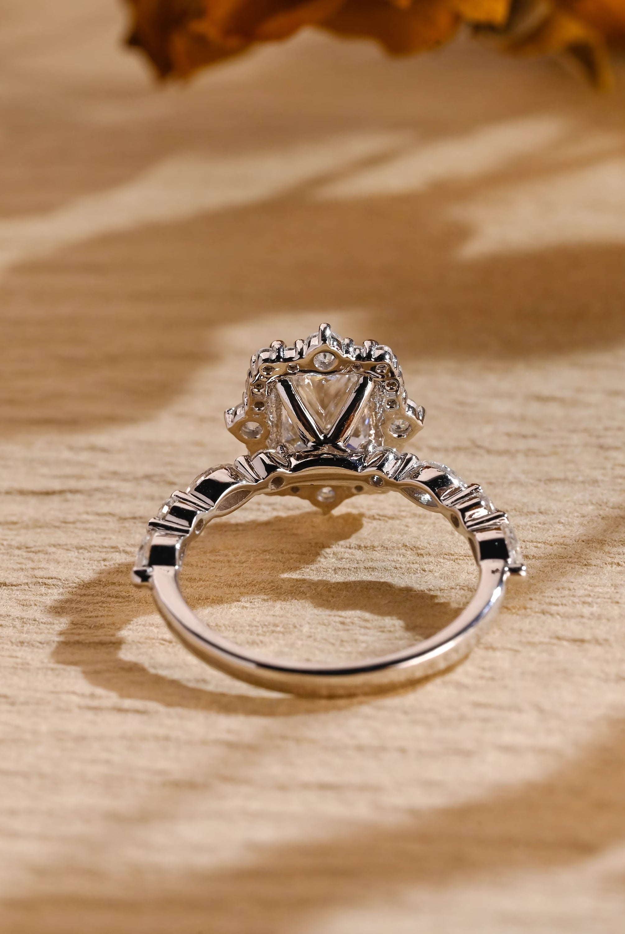 radiant cut cluster engagement ring