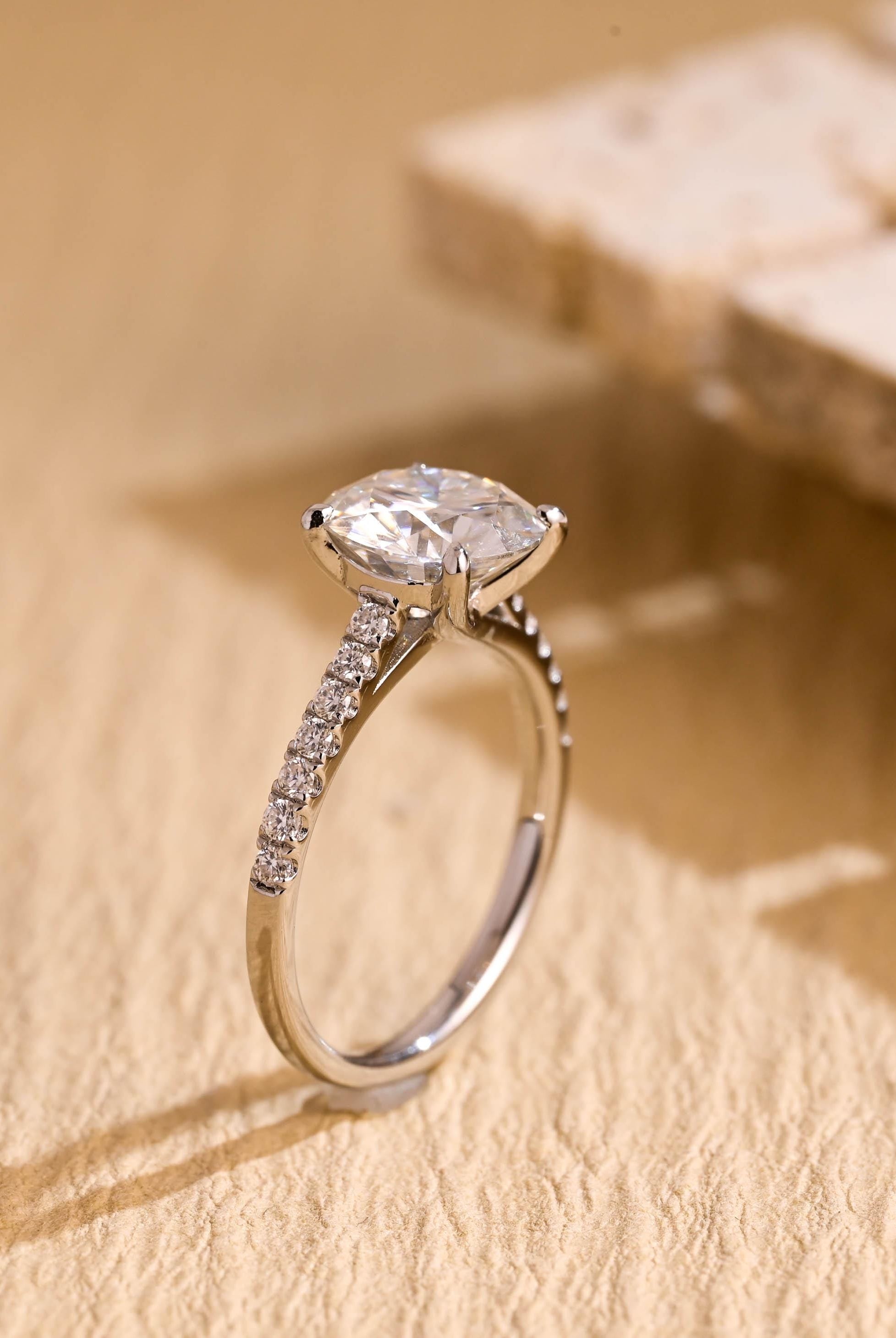 Affordable Moissanite Engagement Ring