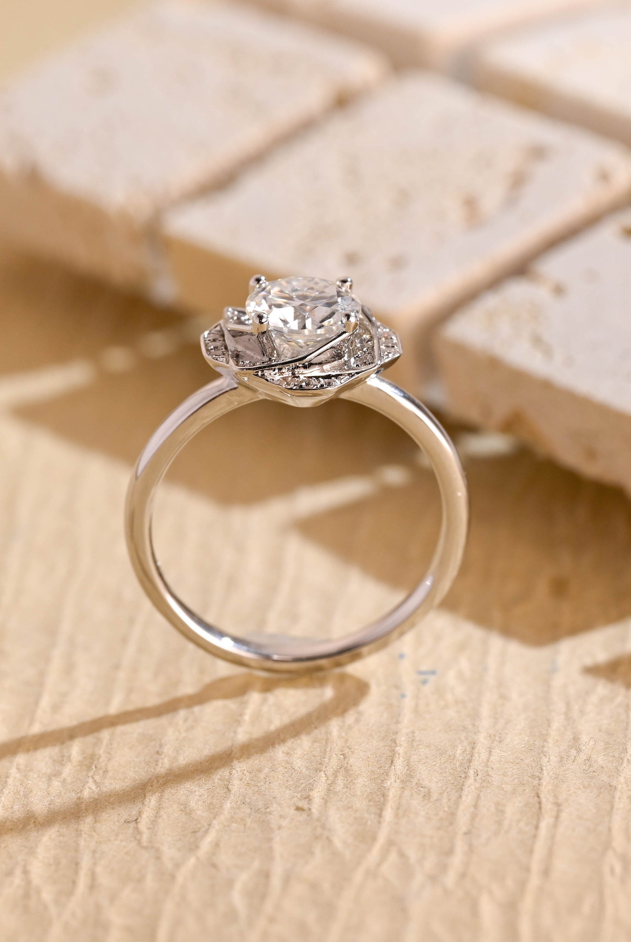 Luxury Moissanite Engagement Ring