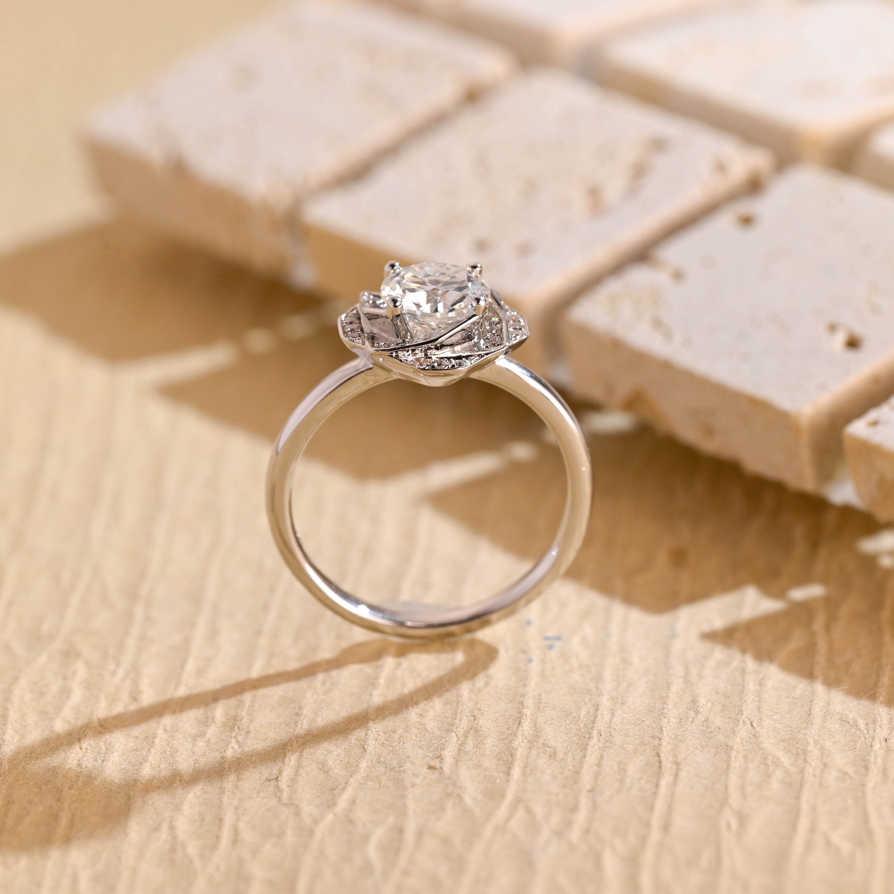 Luxury Moissanite Engagement Ring