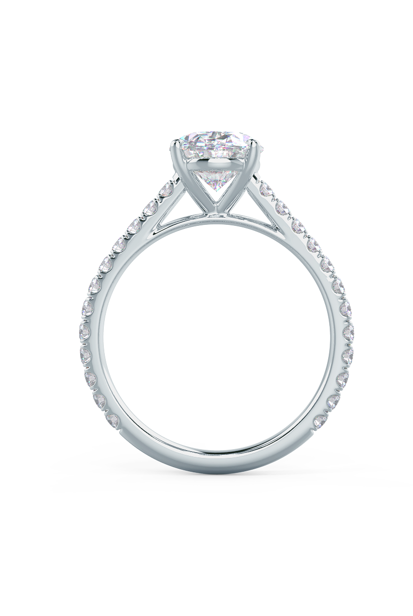 Oval Diamond Alternative Ring