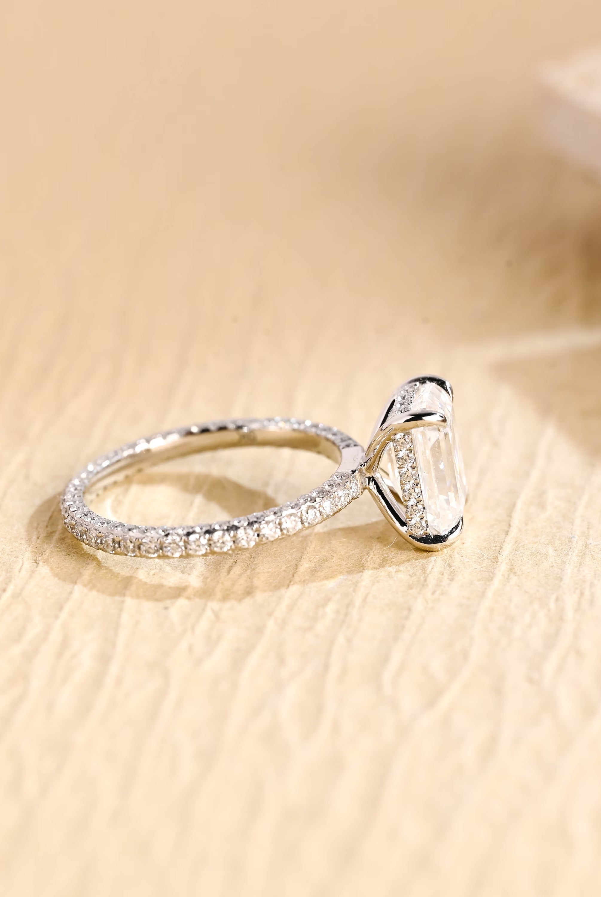 White Gold Moissanite Ring