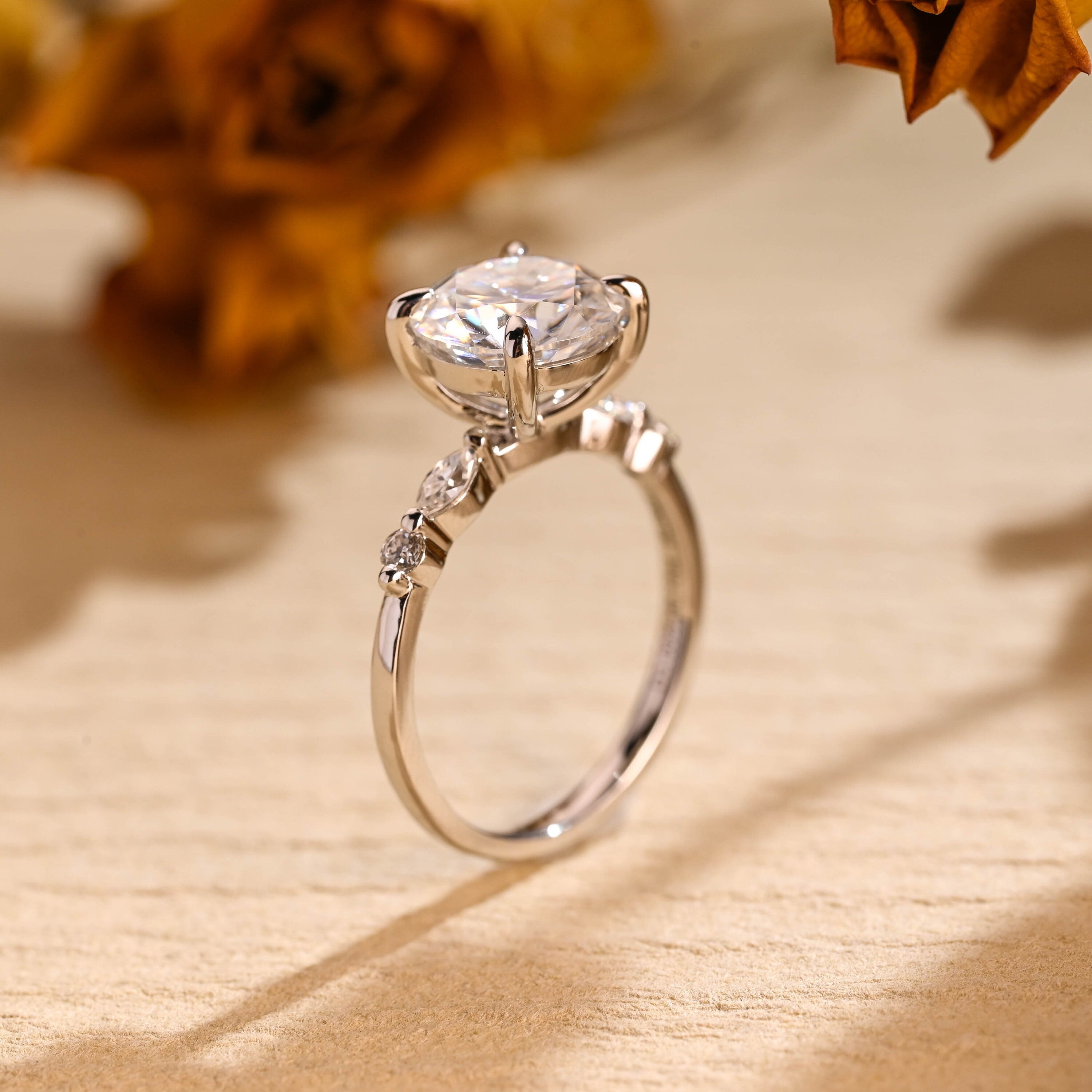Pavé Band Engagement Ring