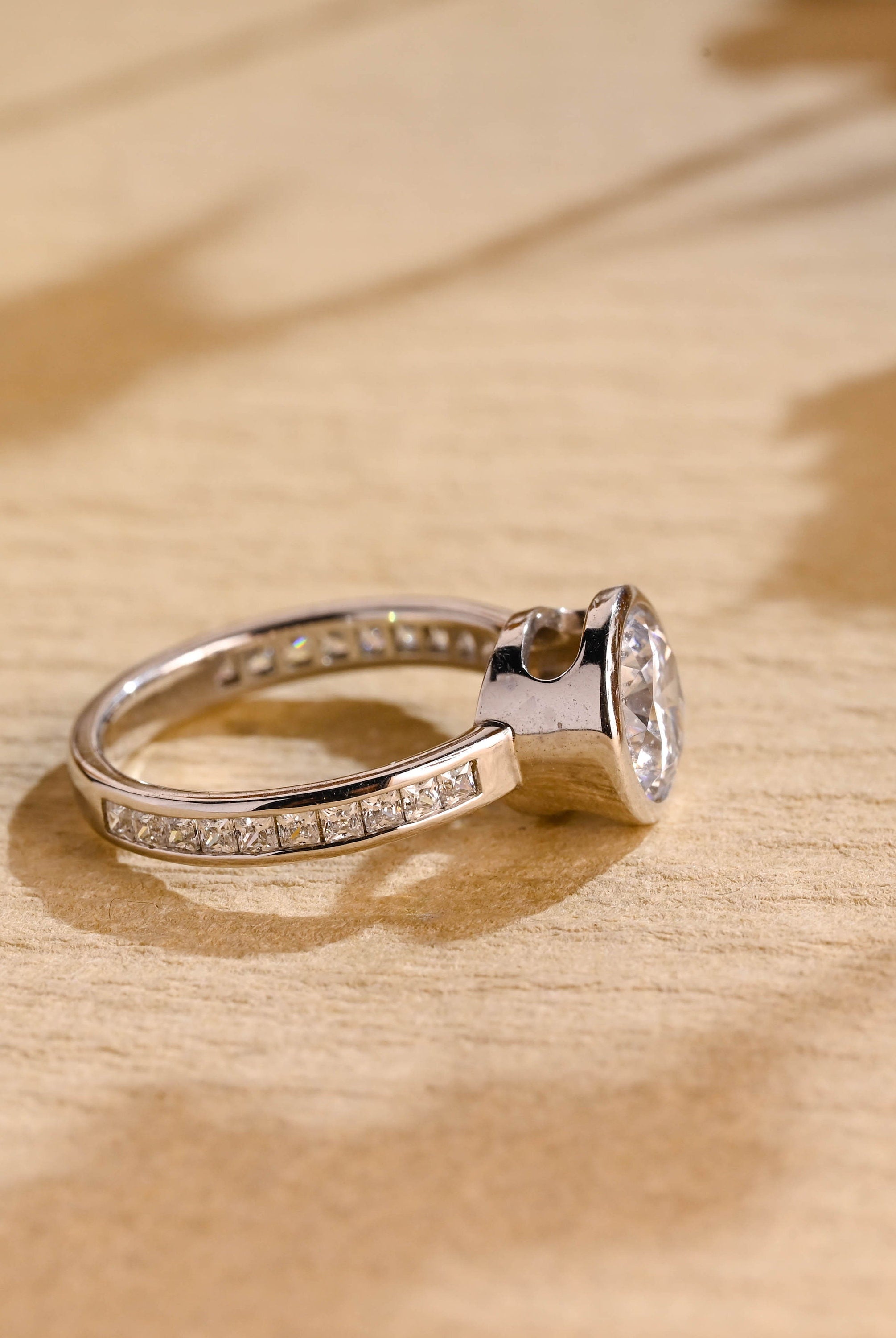 Luxury Bezel Engagement Ring USA