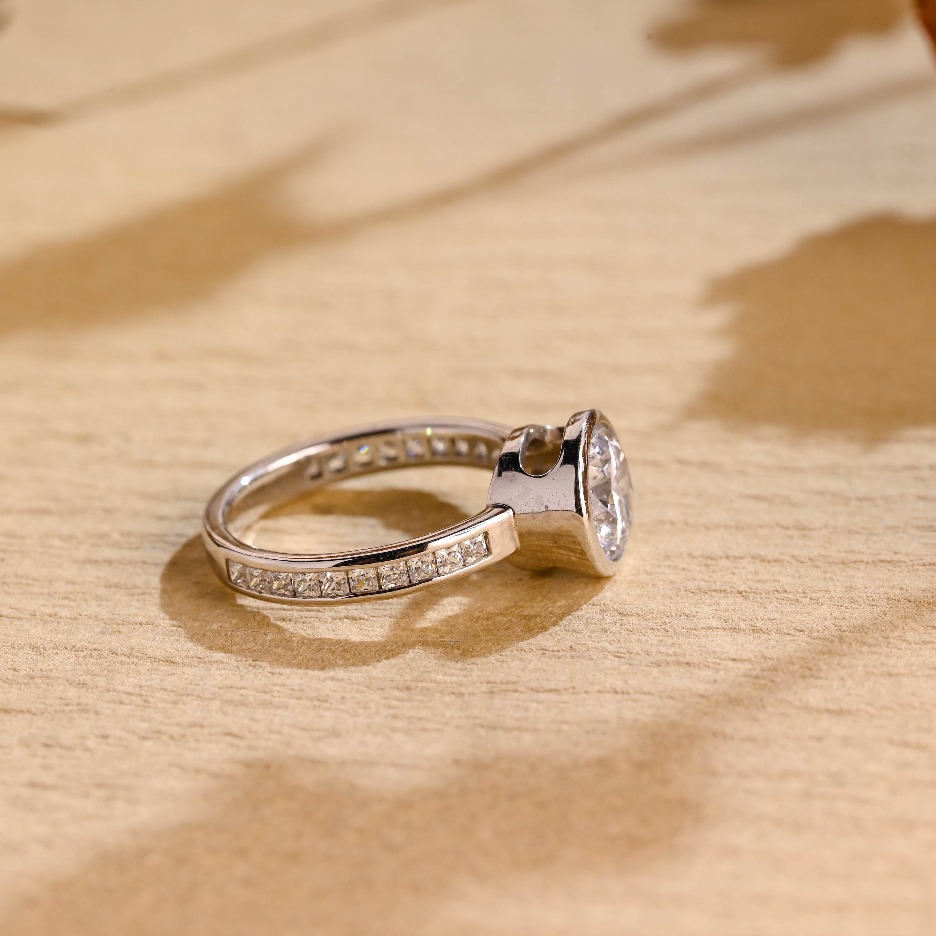 Luxury Bezel Engagement Ring USA