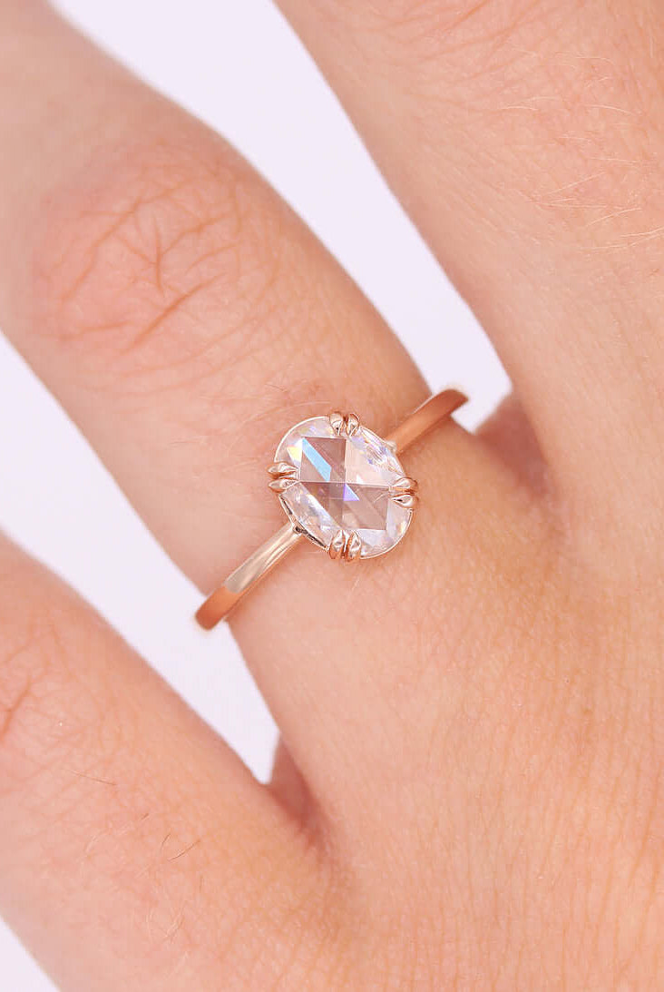 Unique colored moissanite engagement rings