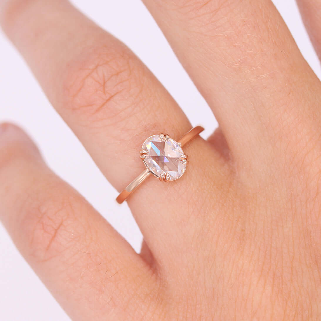 Unique colored moissanite engagement rings