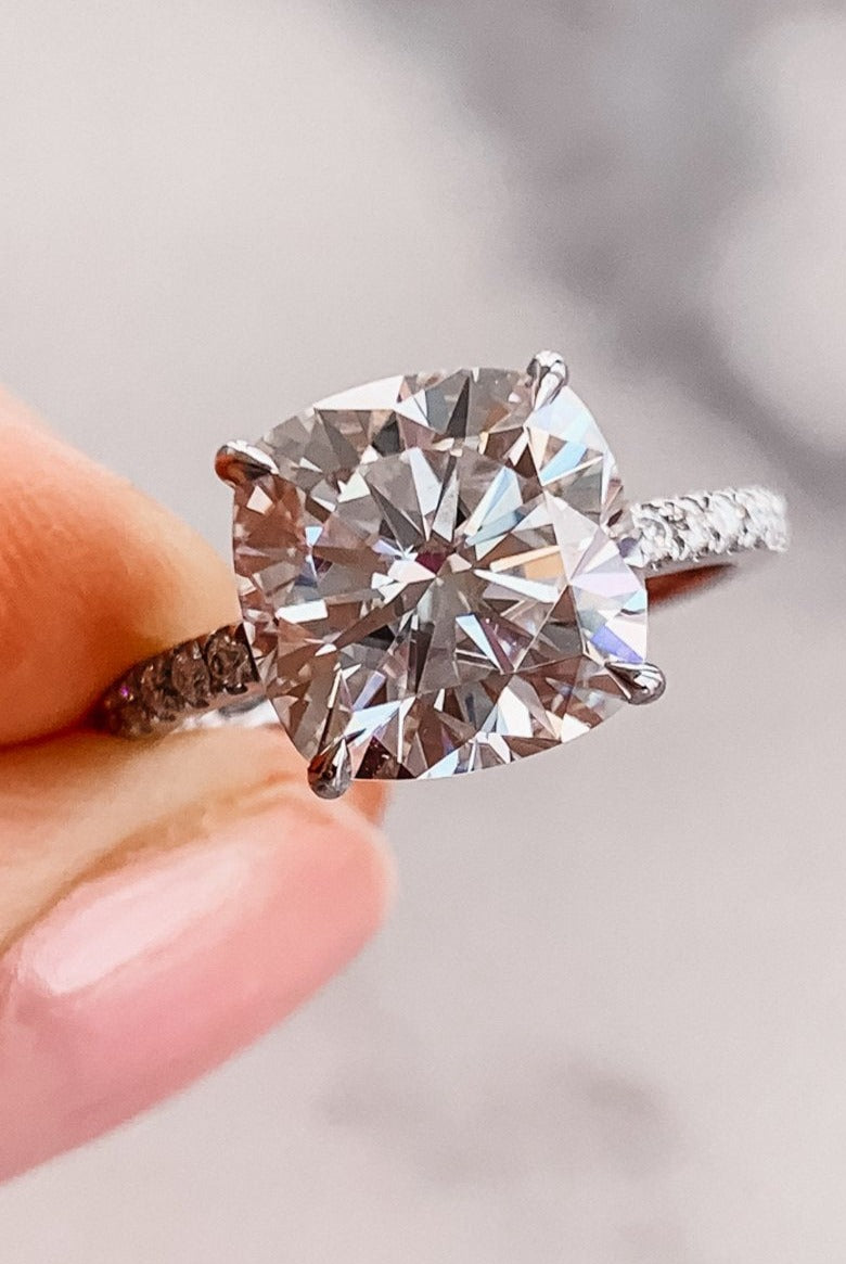 Moissanite wedding jewelry for garden wedding