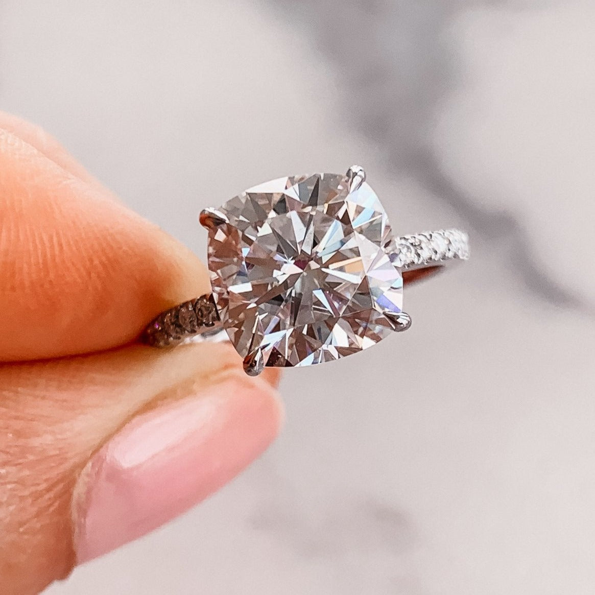Moissanite wedding jewelry for garden wedding