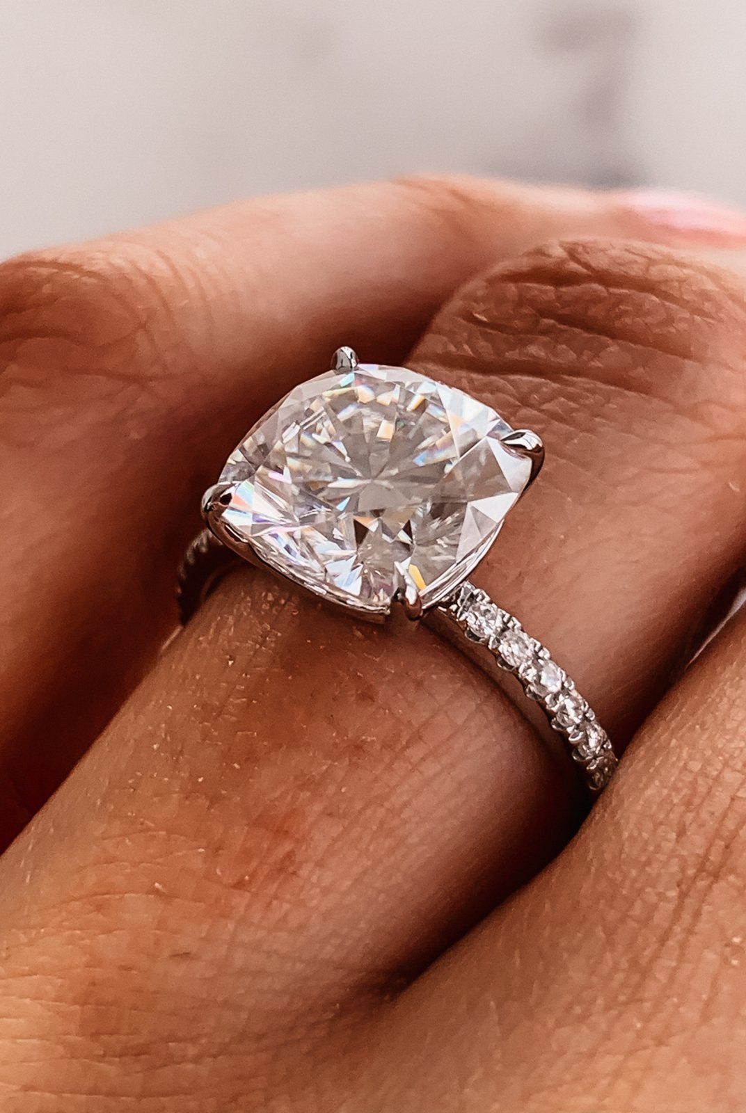 Moissanite wedding jewelry for vintage wedding