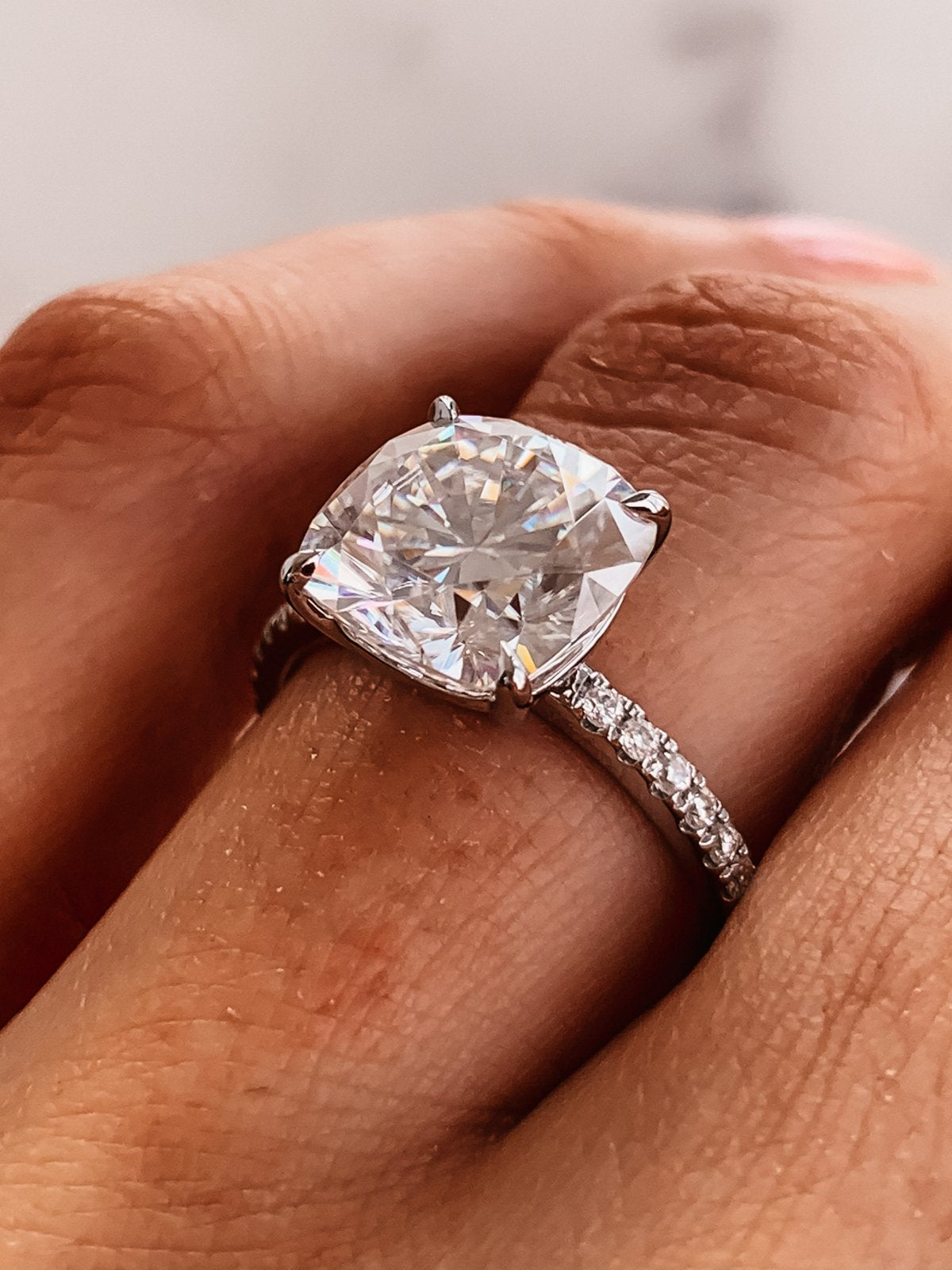 Moissanite wedding jewelry for vintage wedding