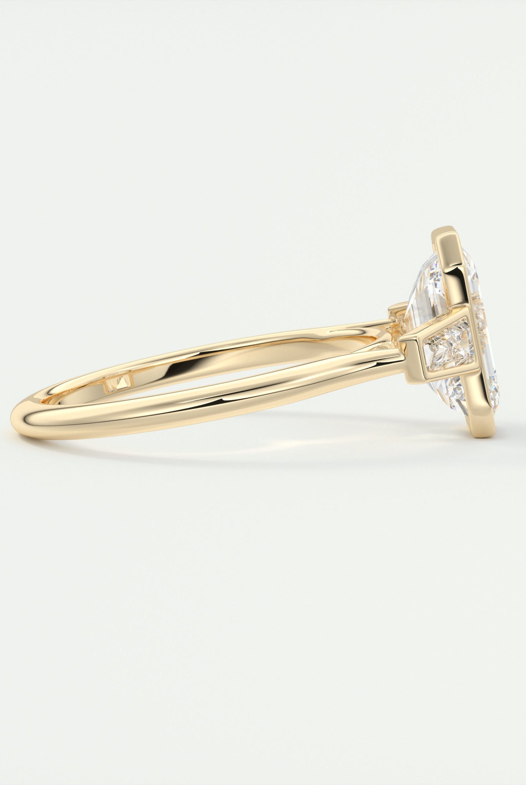 Bezel Set Moissanite Ring