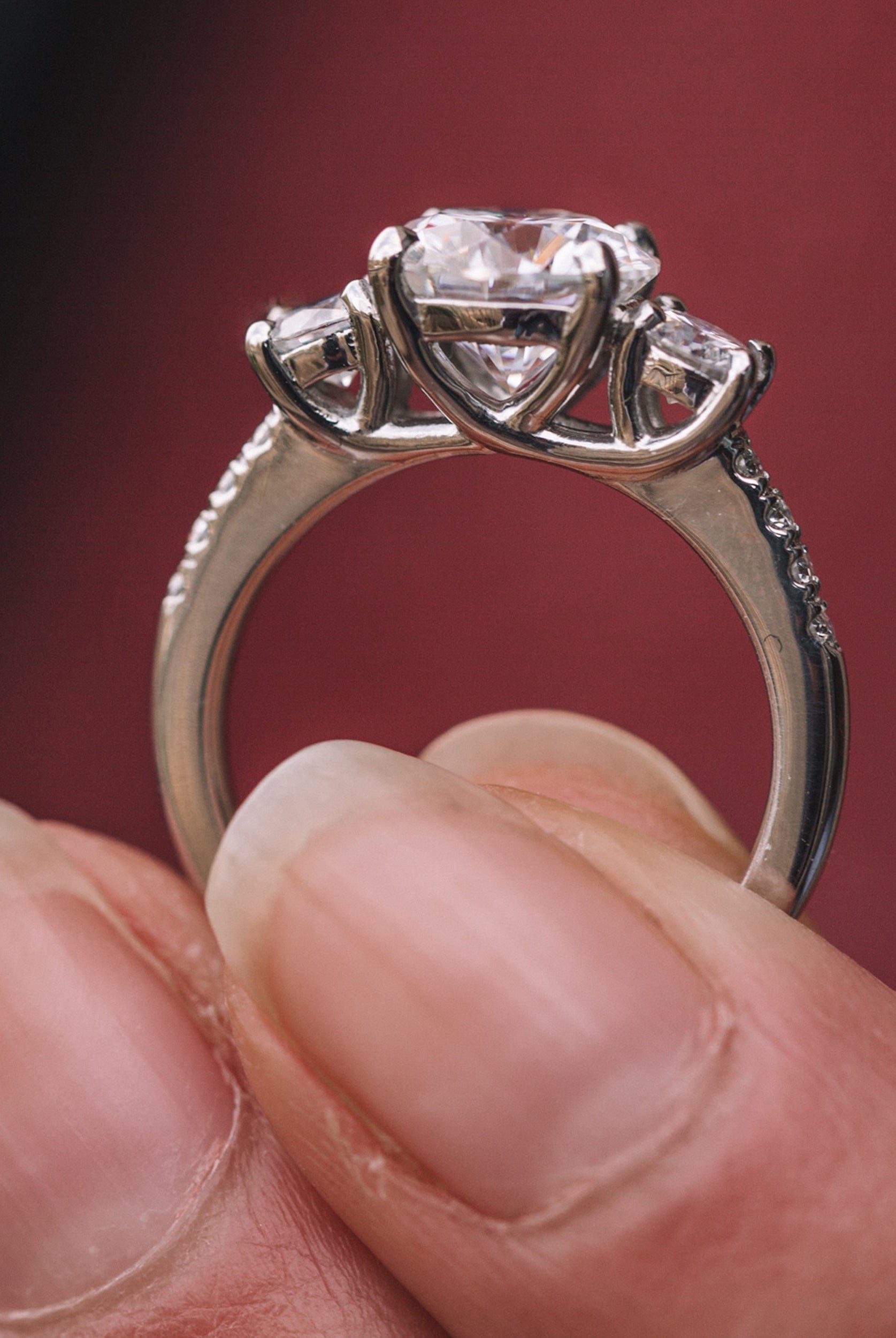 Moissanite Engagement Ring for Her