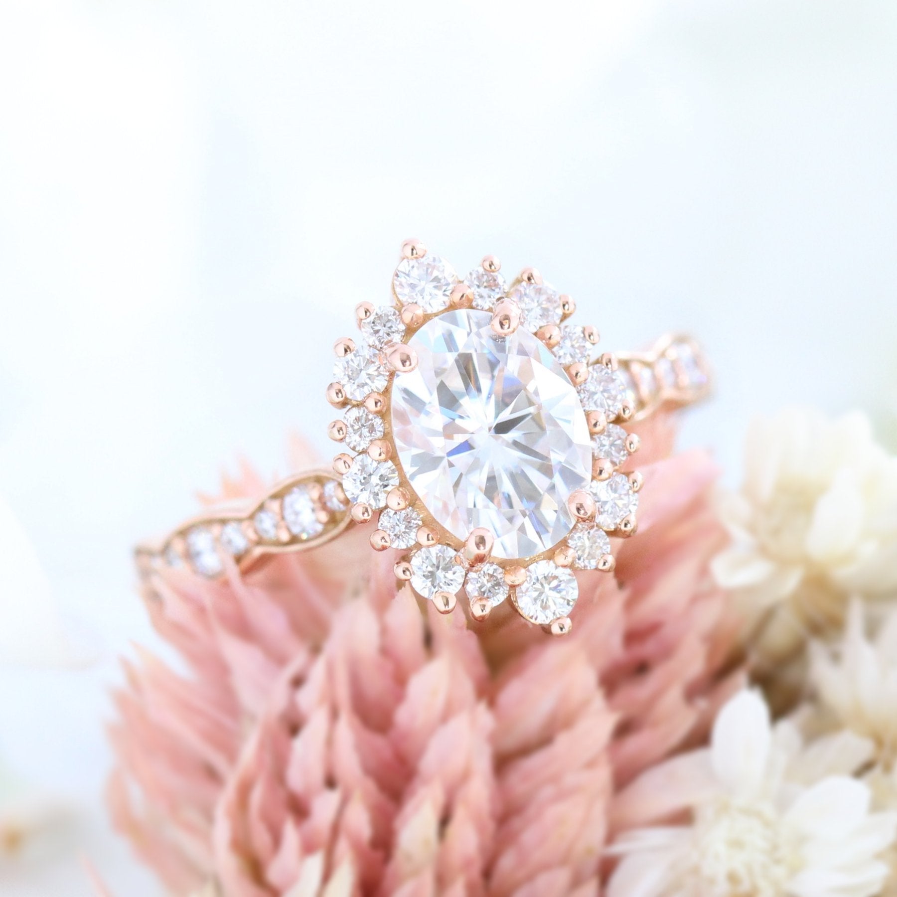Moissanite Engagement Ring for Her