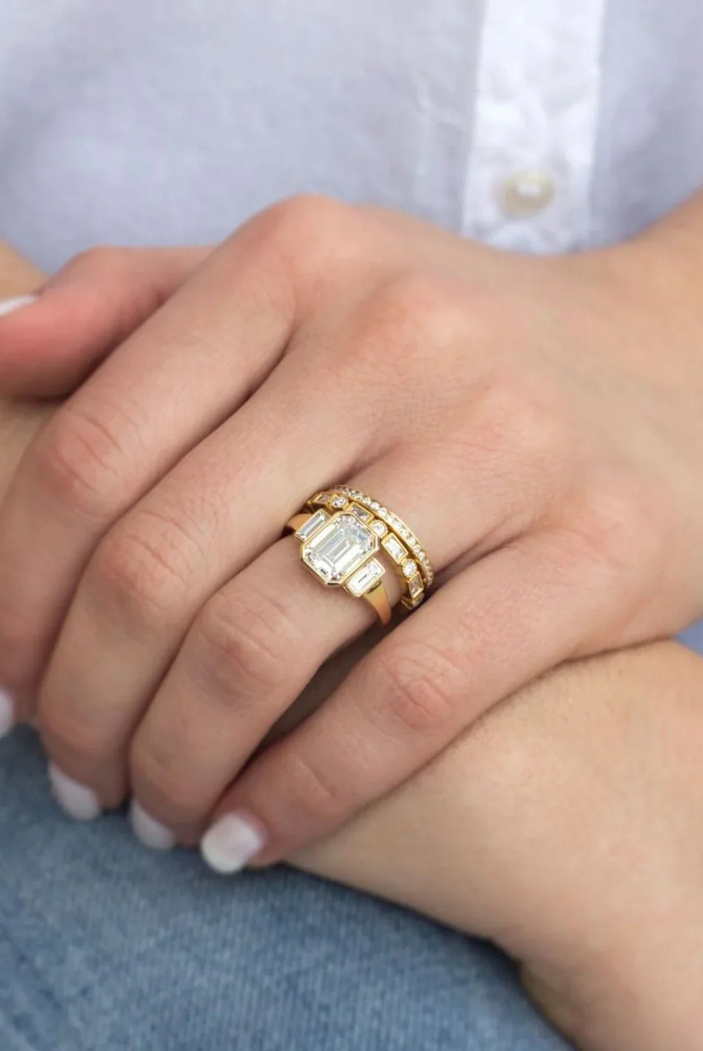 Emerald Cut Five Stone Ring