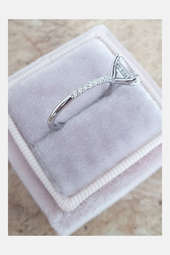 Custom Moissanite Engagement Ring