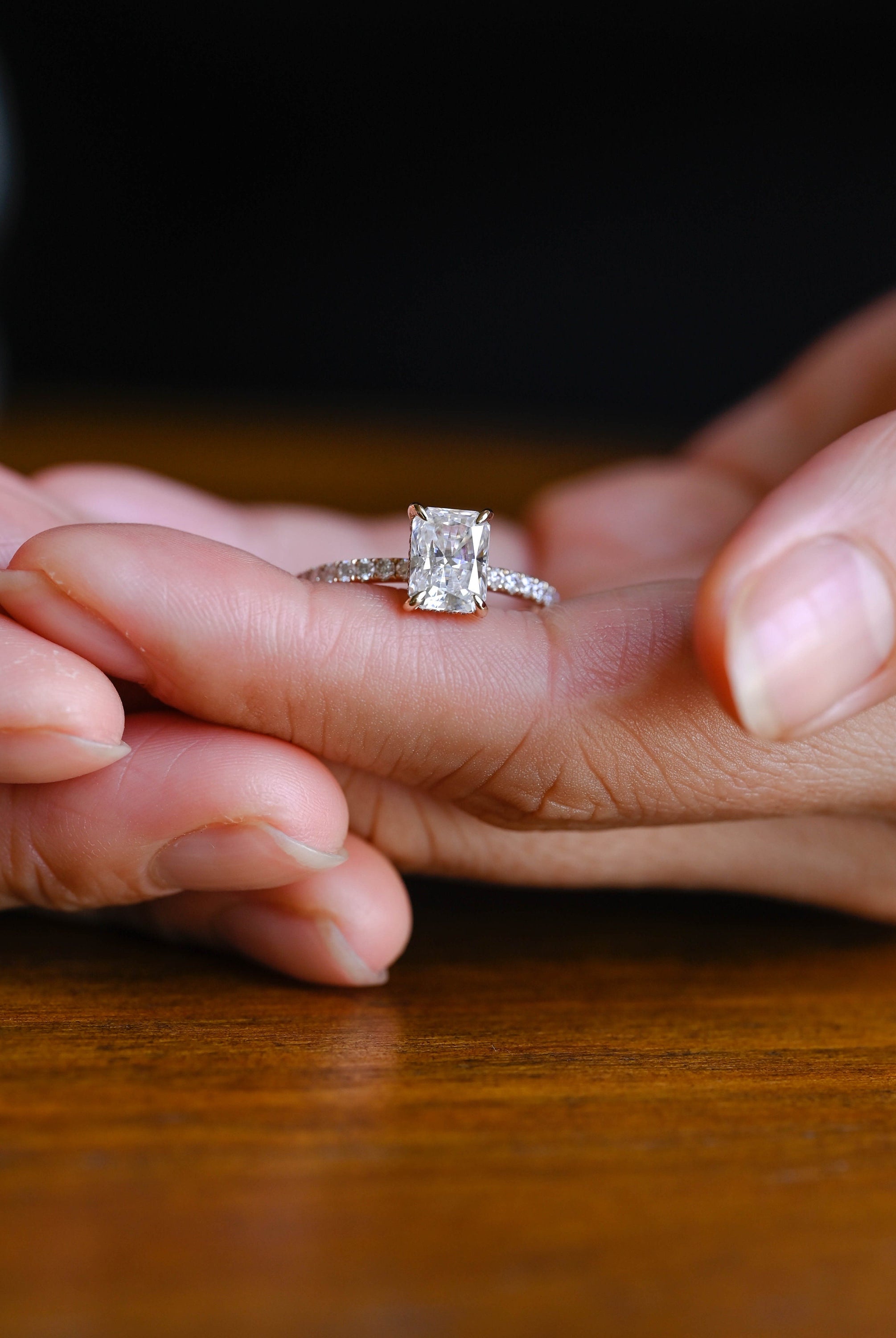 White Gold Moissanite Ring