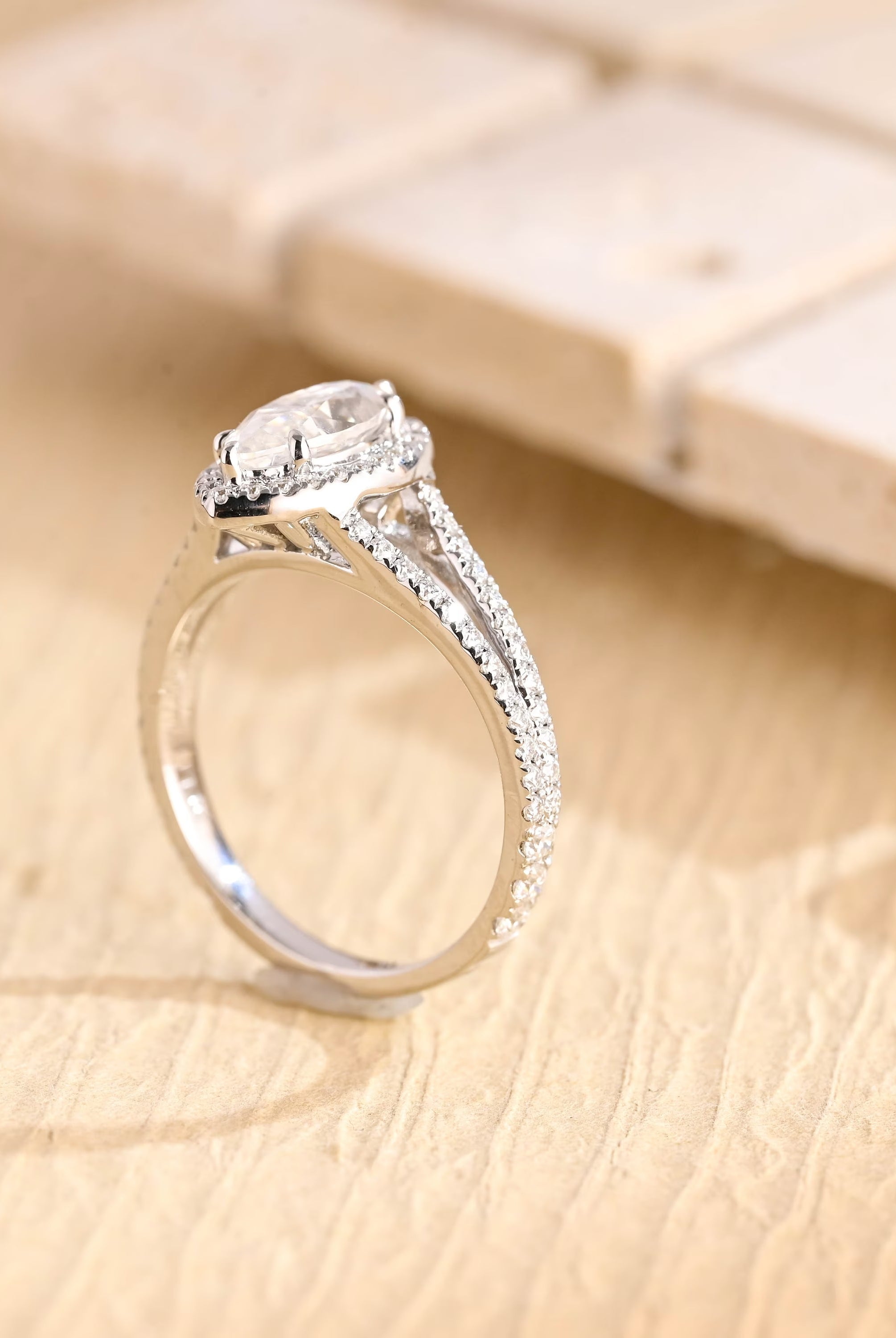 Luxury Moissanite Engagement Ring
