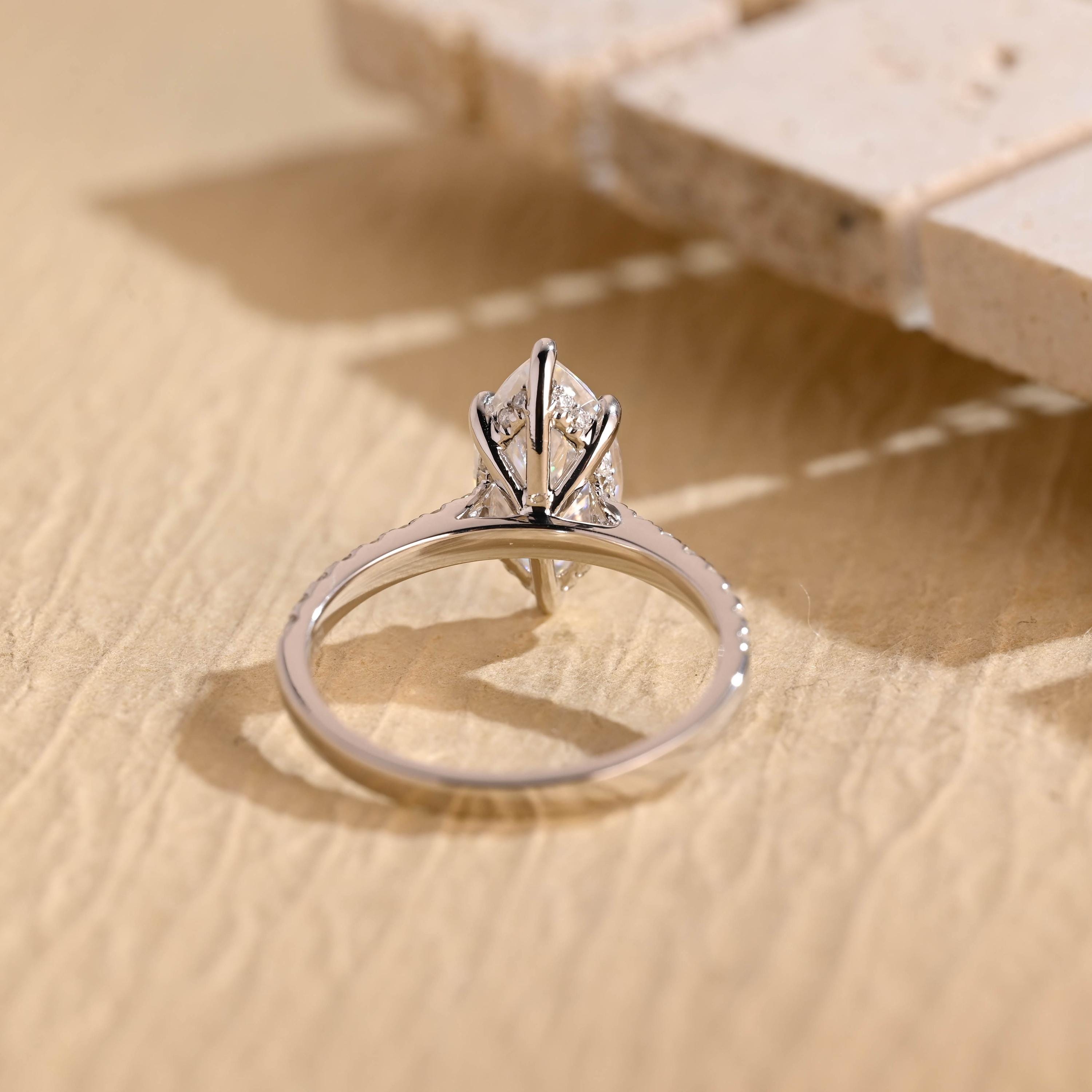 Marquise Pave Engagement Ring