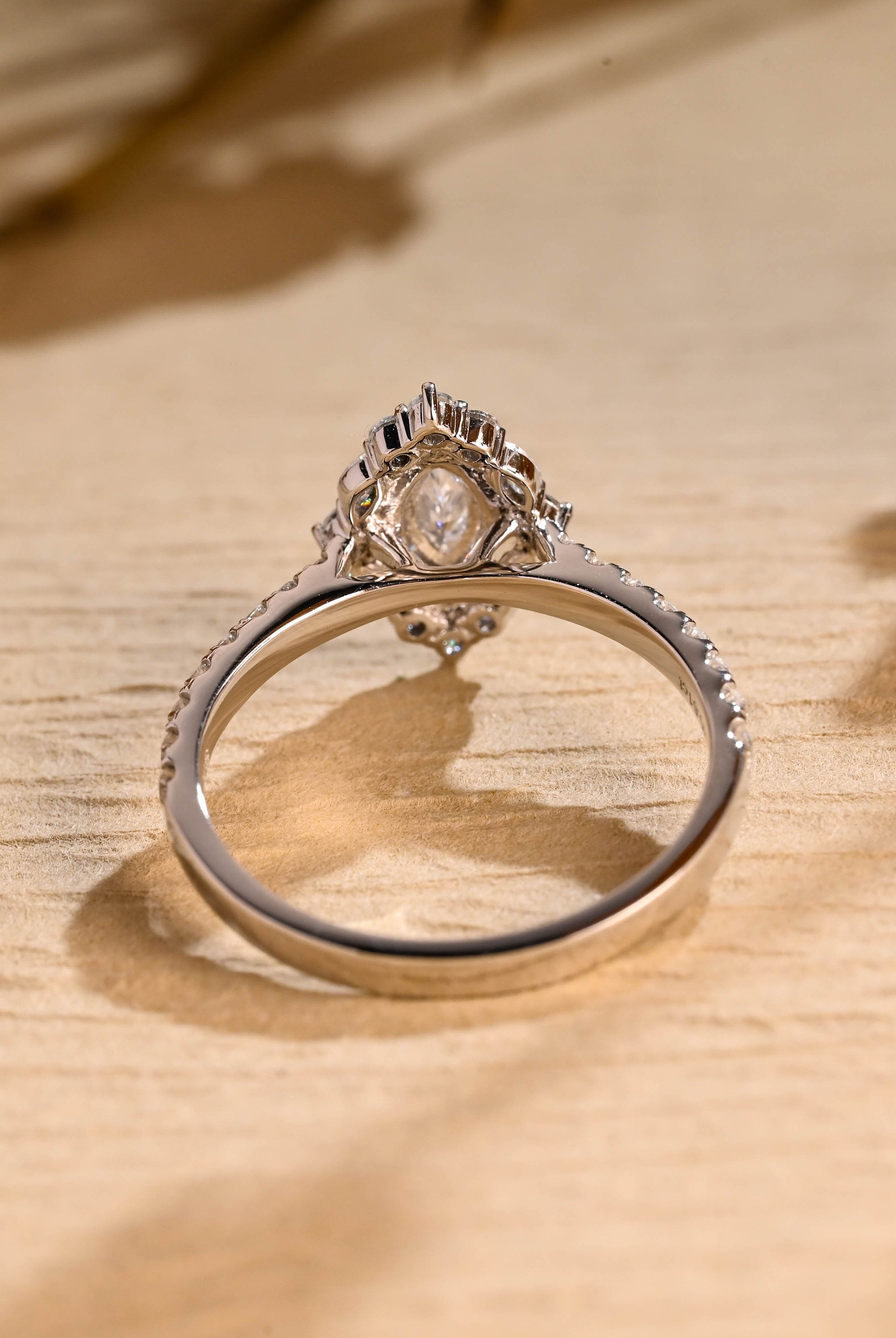 Marquise Cut Moissanite Engagement Ring