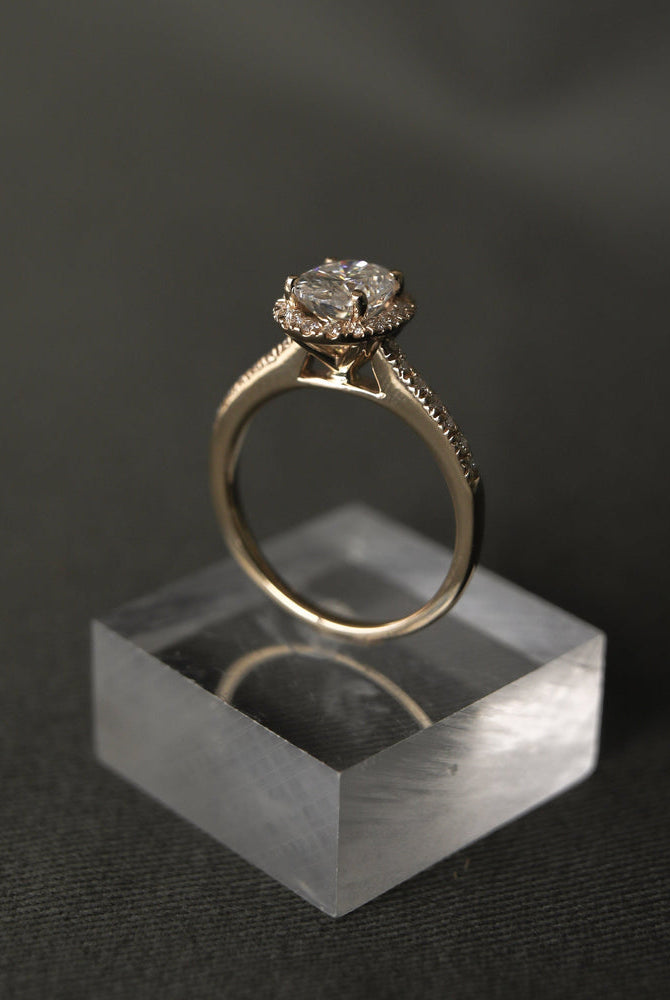 Oval Halo Bridal Ring