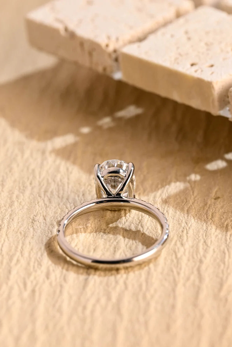 Hidden Halo Moissanite Ring